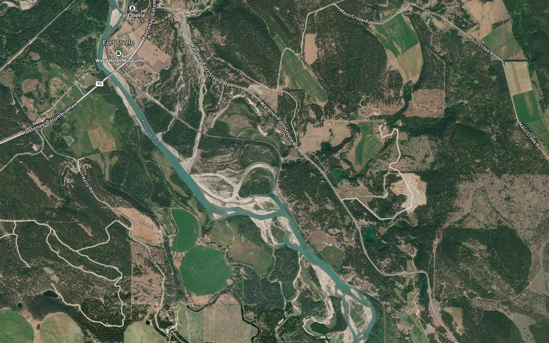 Satellite map of the Khartoum Creek