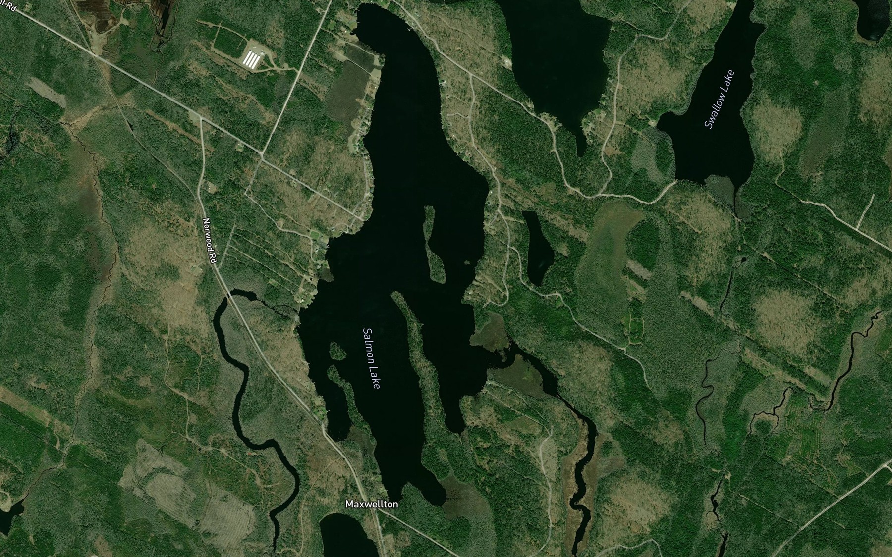 Satellite map of the Salmon River Lake