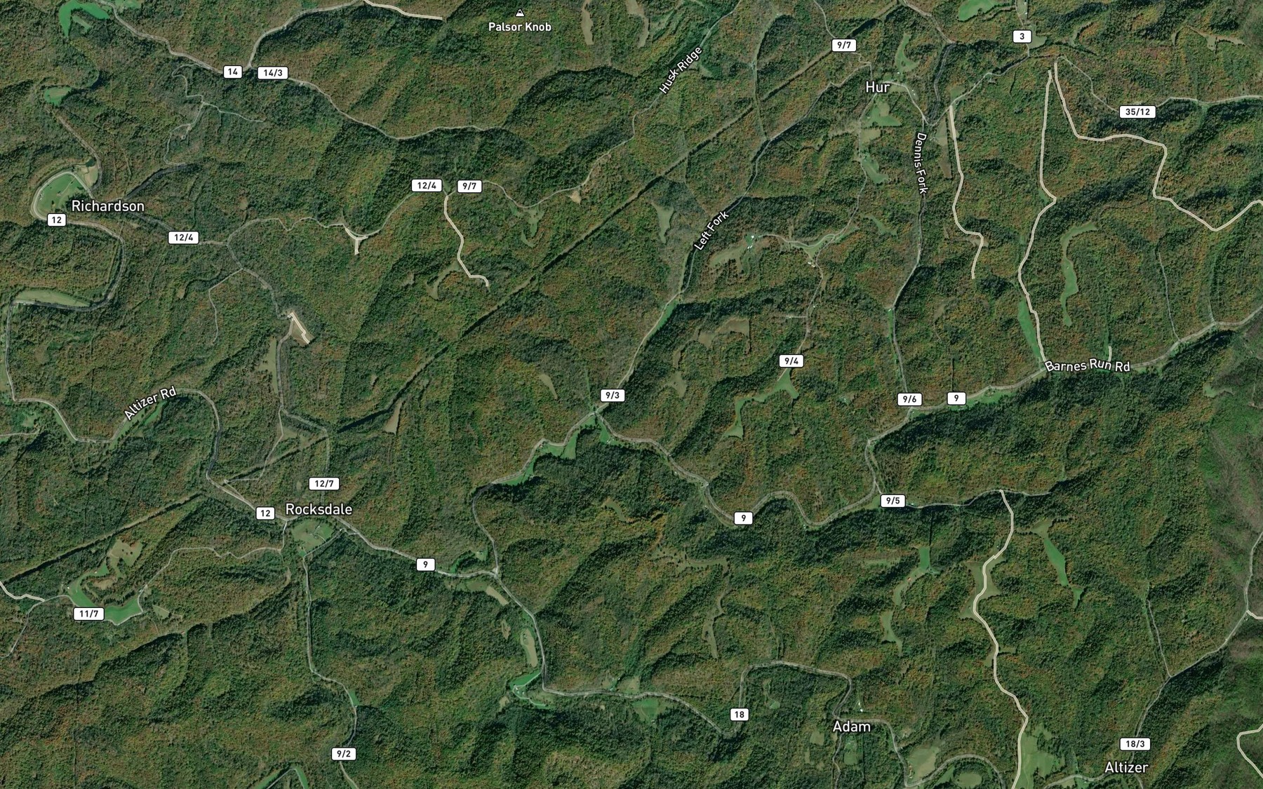 Satellite map of the McCoy Spring
