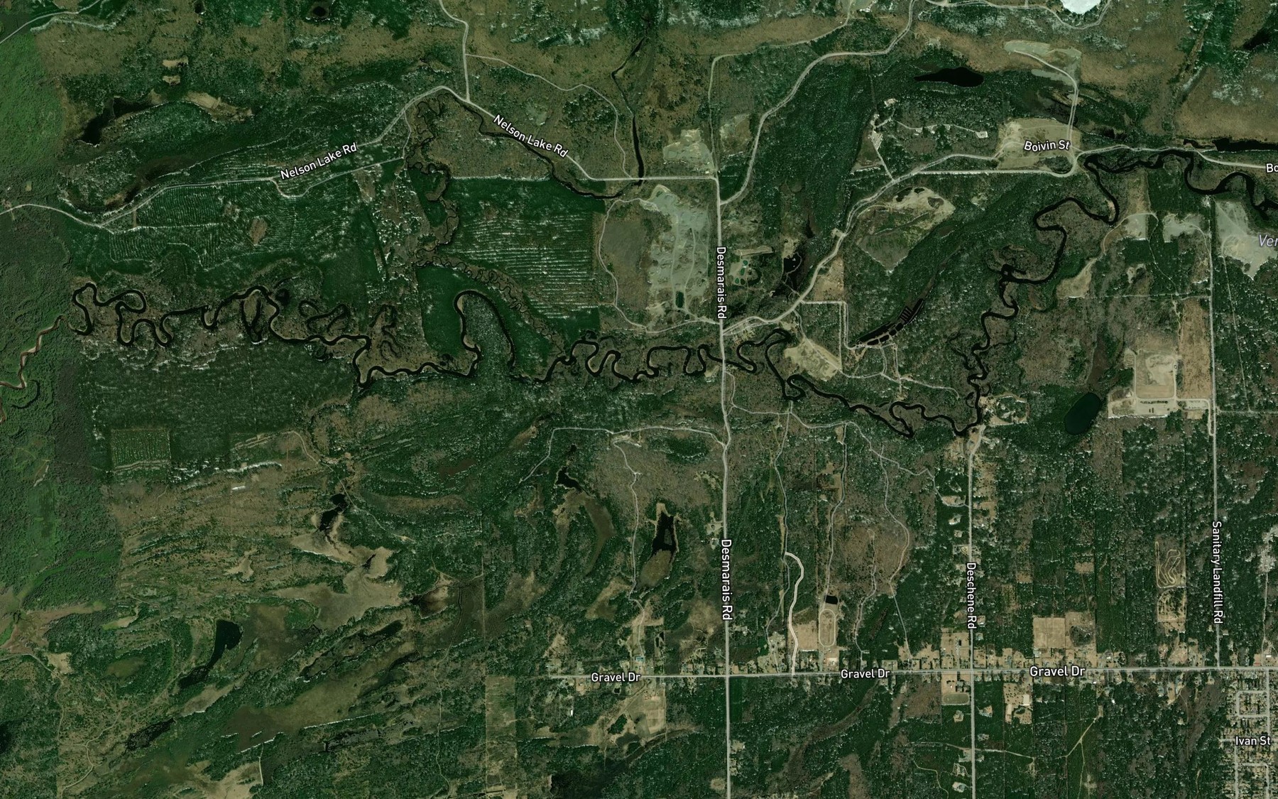 Satellite map of the Kettle Rapids