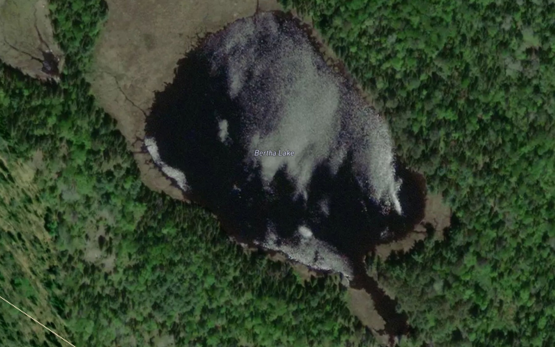Satellite map of the Bertha Lake