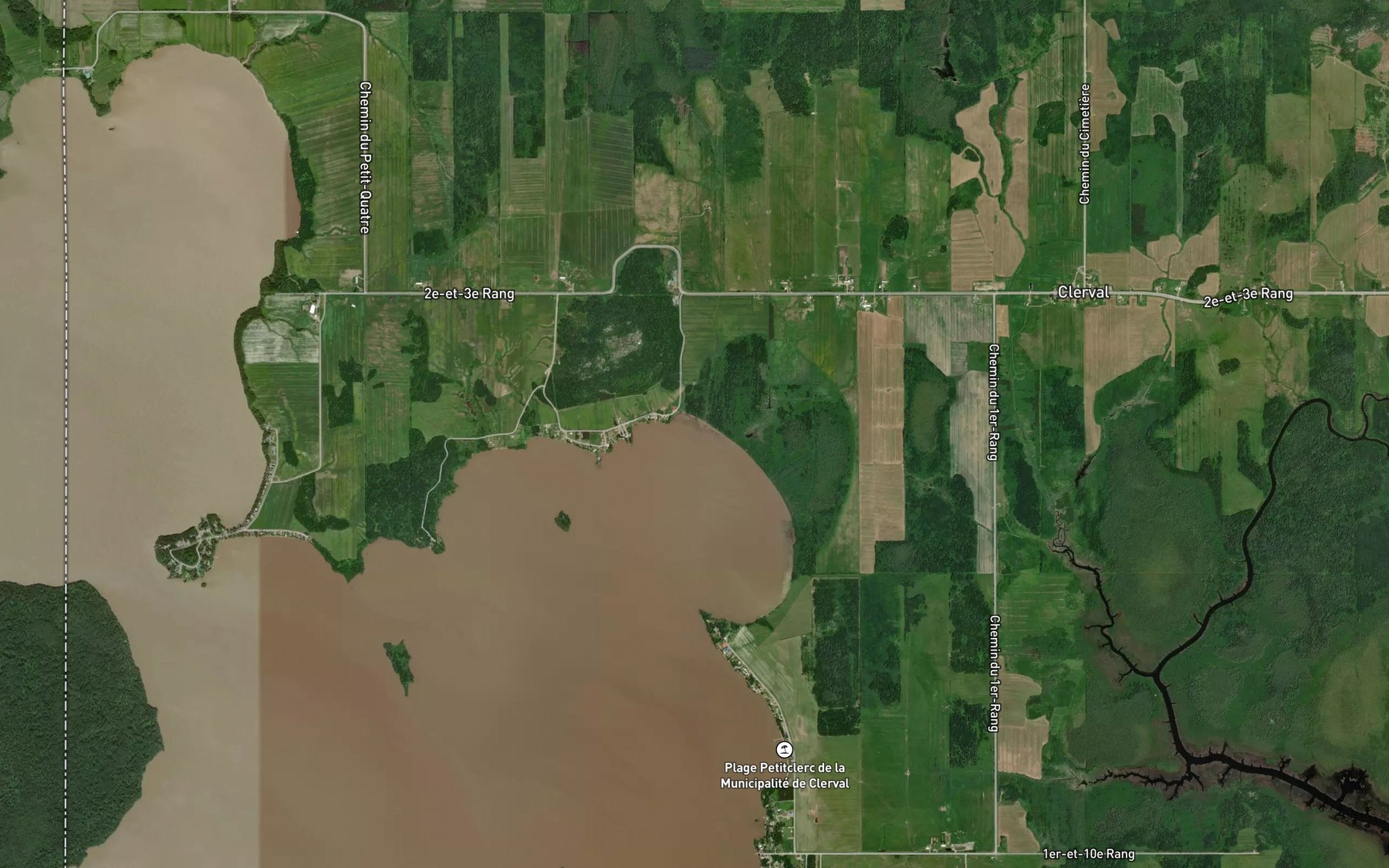 Satellite map of the Cours d'eau Rousseau