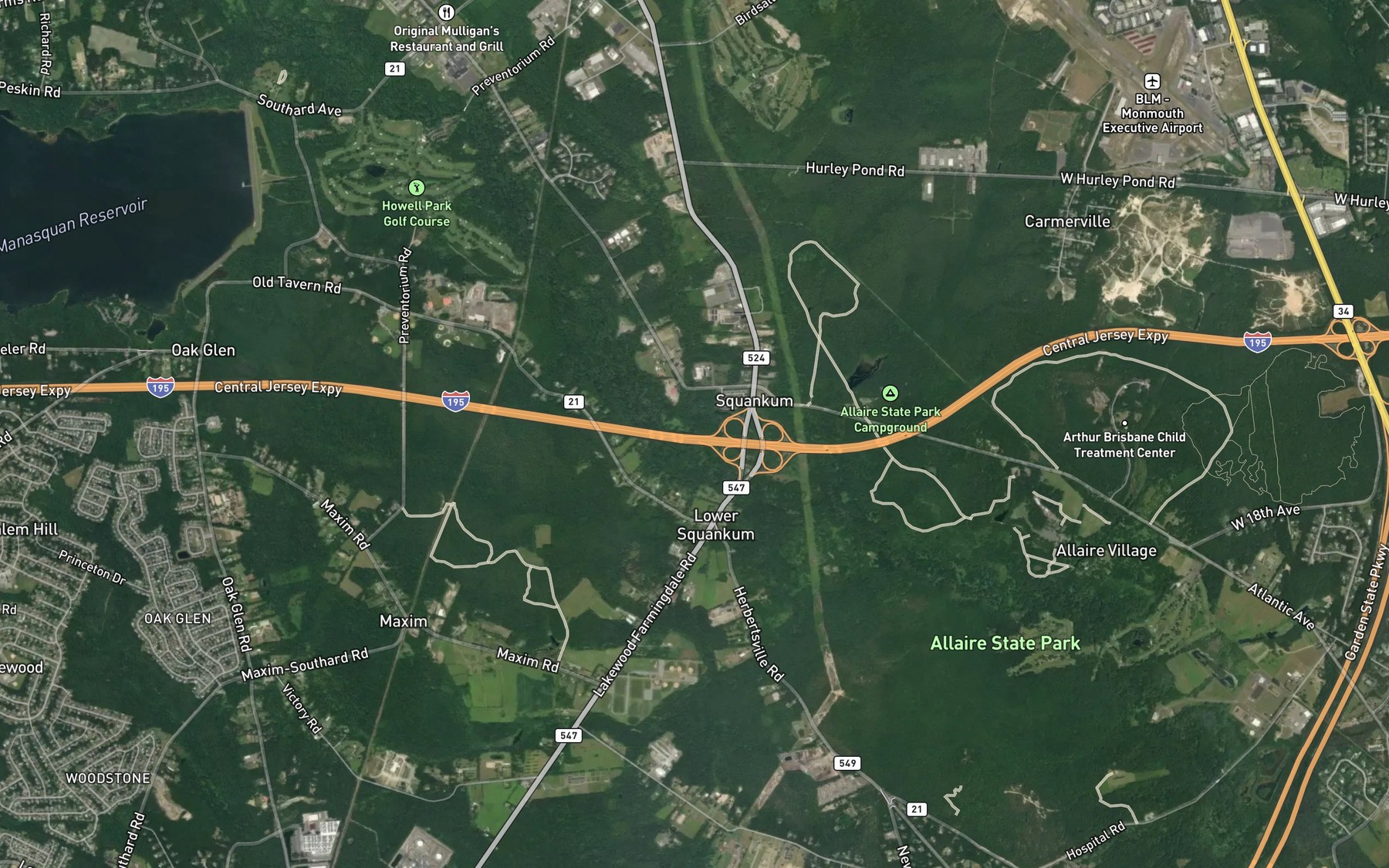 Satellite map of the Spot 5