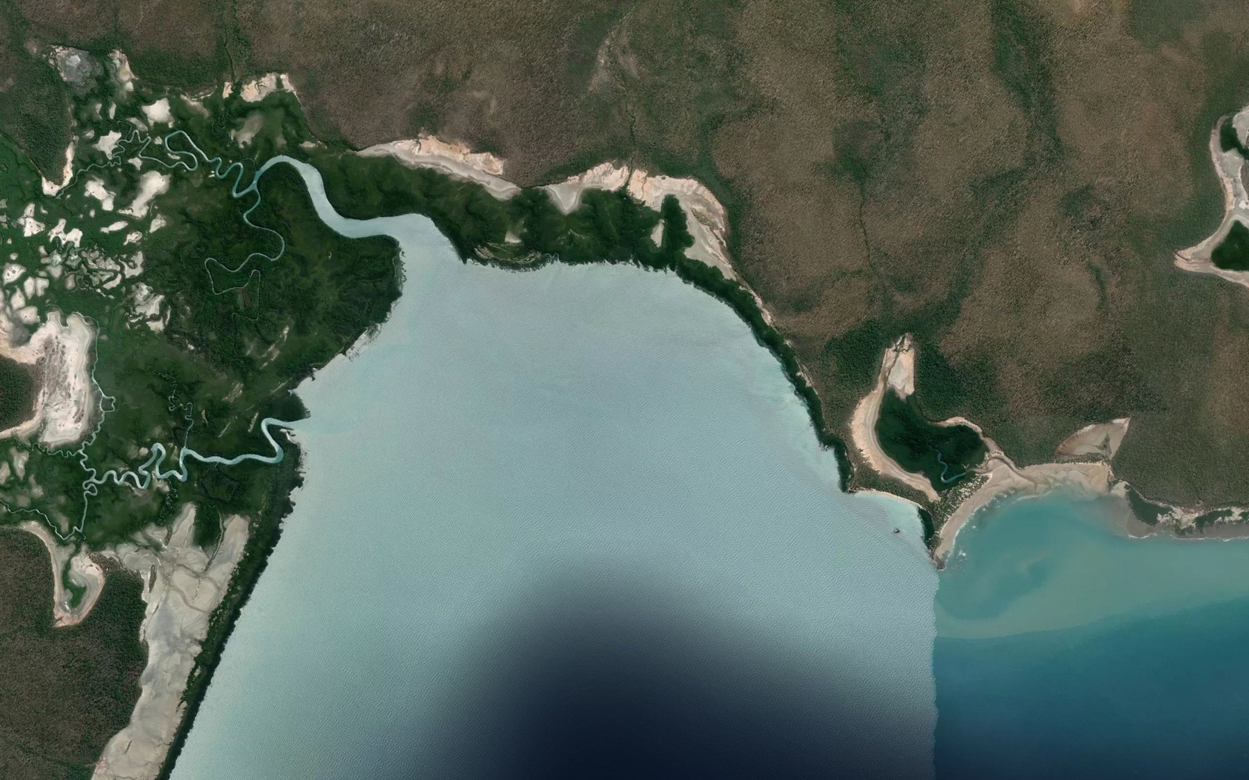 Satellite map of the Saunders Creek