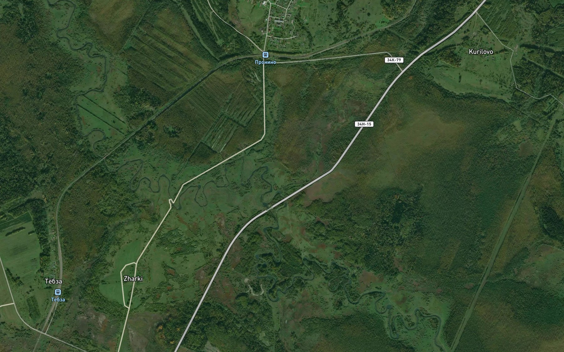 Satellite map of the Poyma