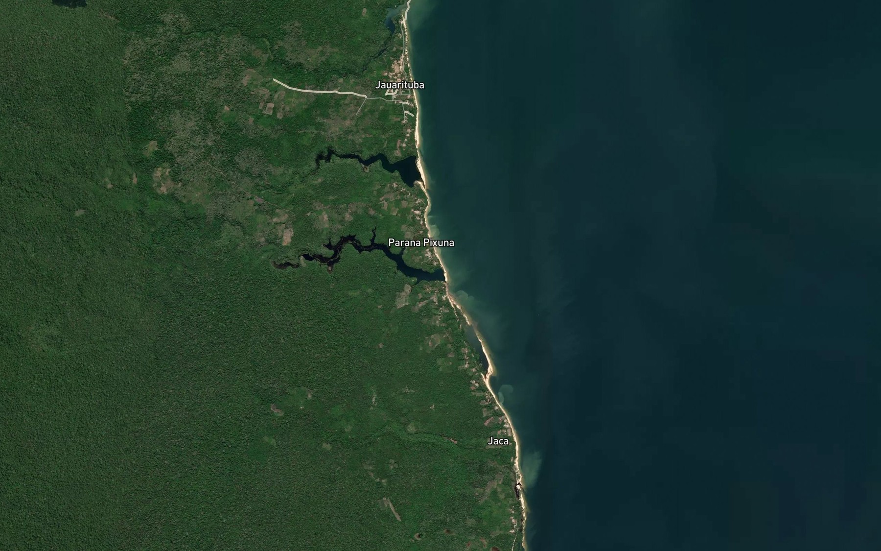 Satellite map of the Igarape Parana-Pixuna