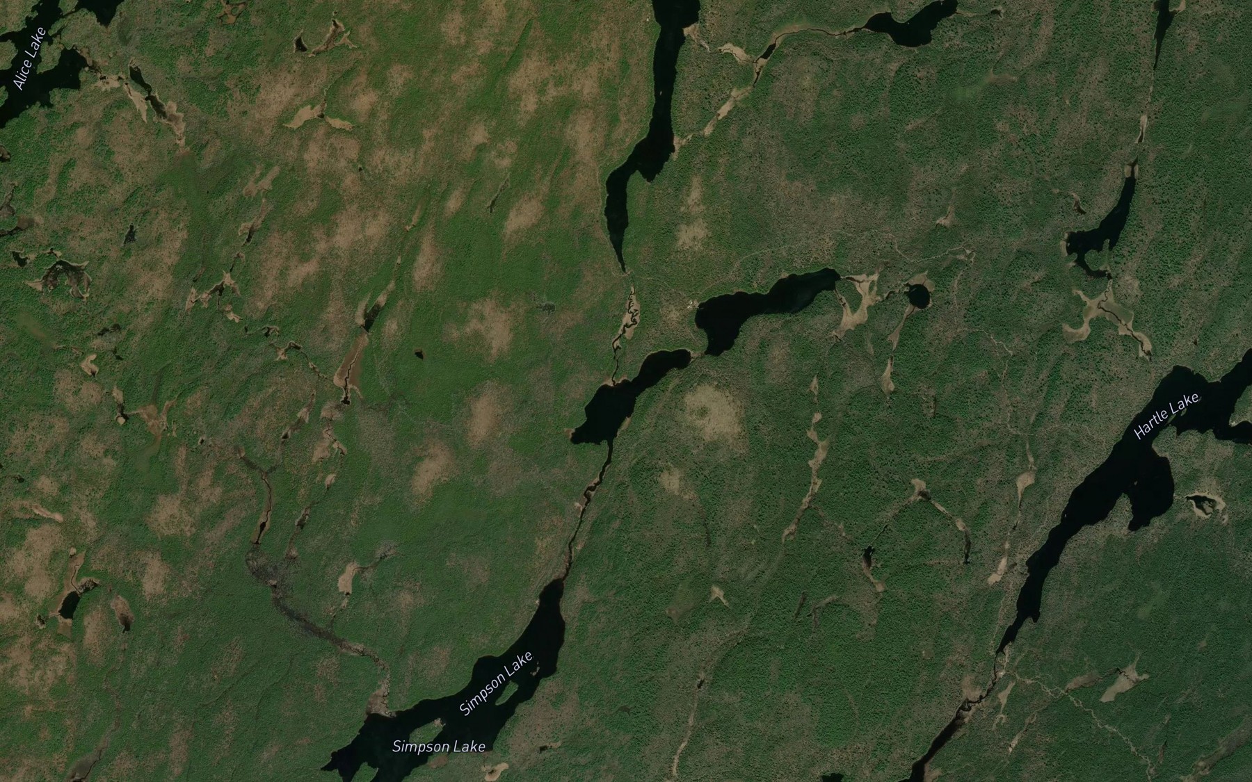 Satellite map of the Expectation Lake