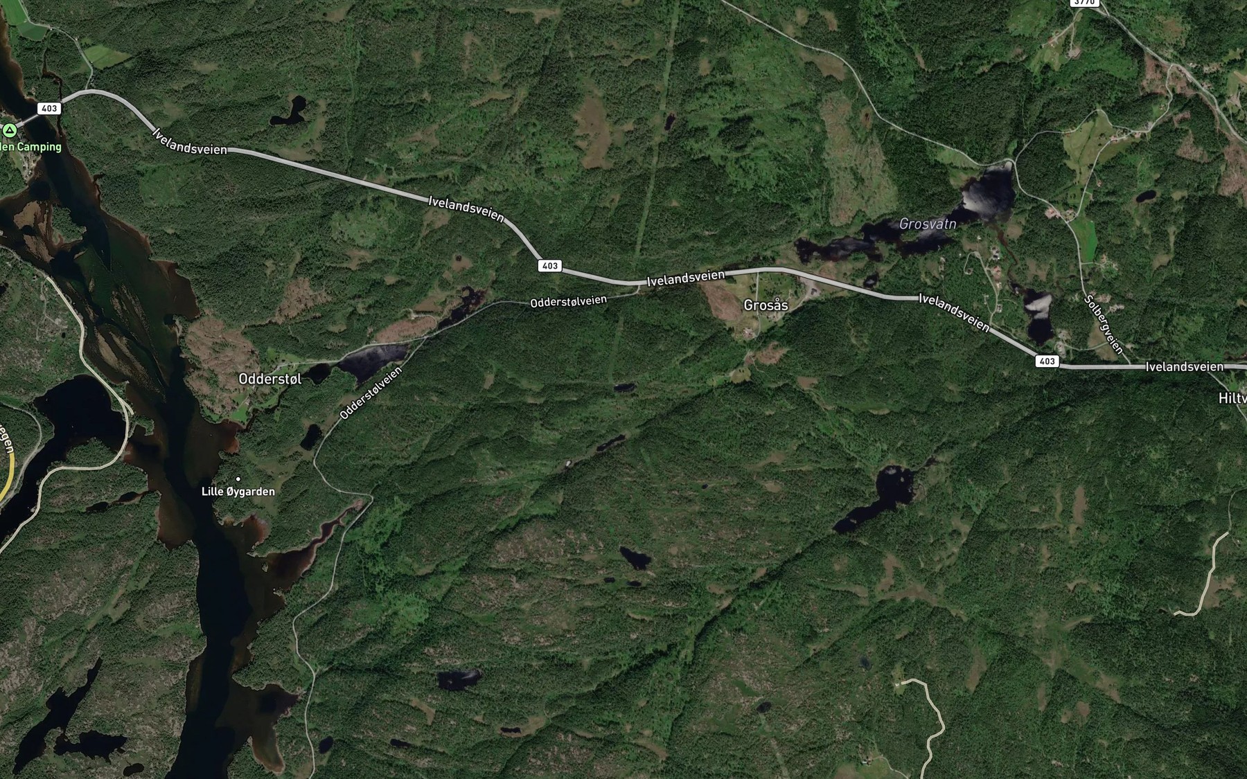 Satellite map of the Stenultjonn
