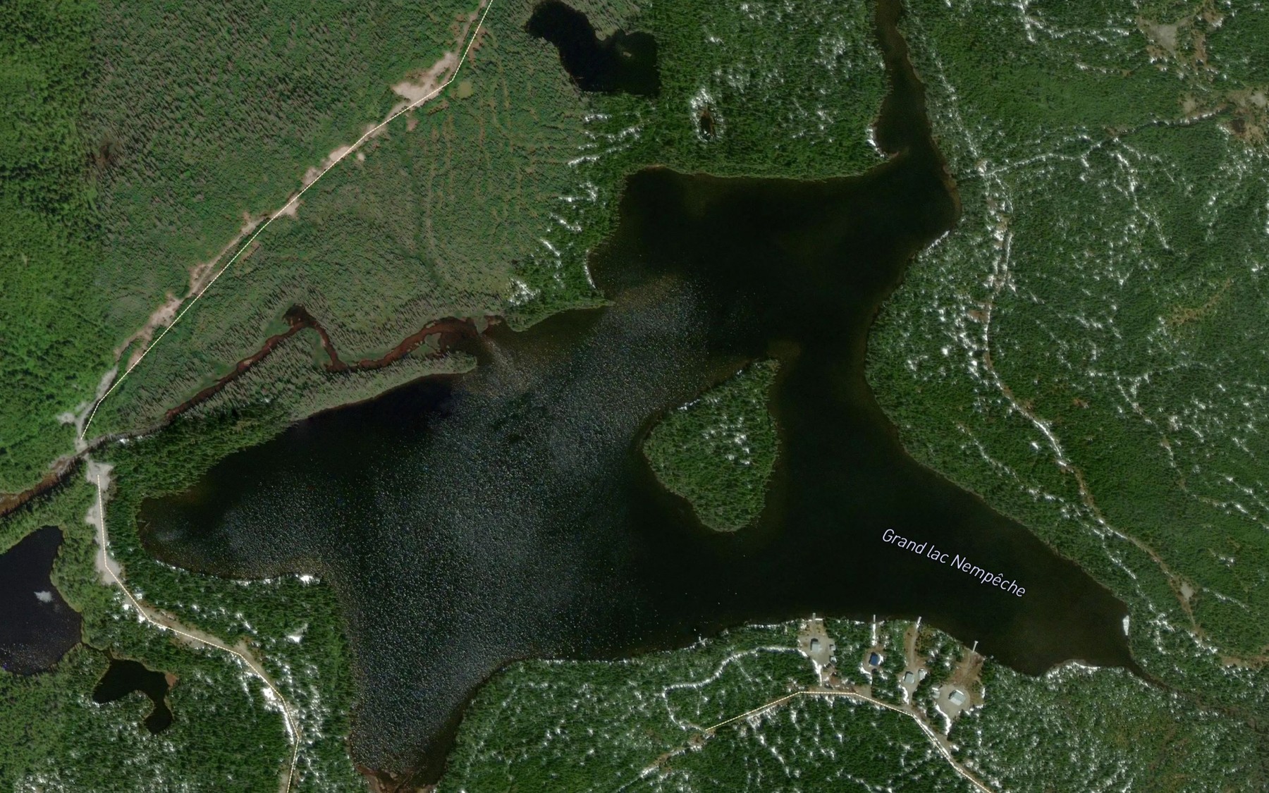 Satellite map of the Grand lac Nempeche