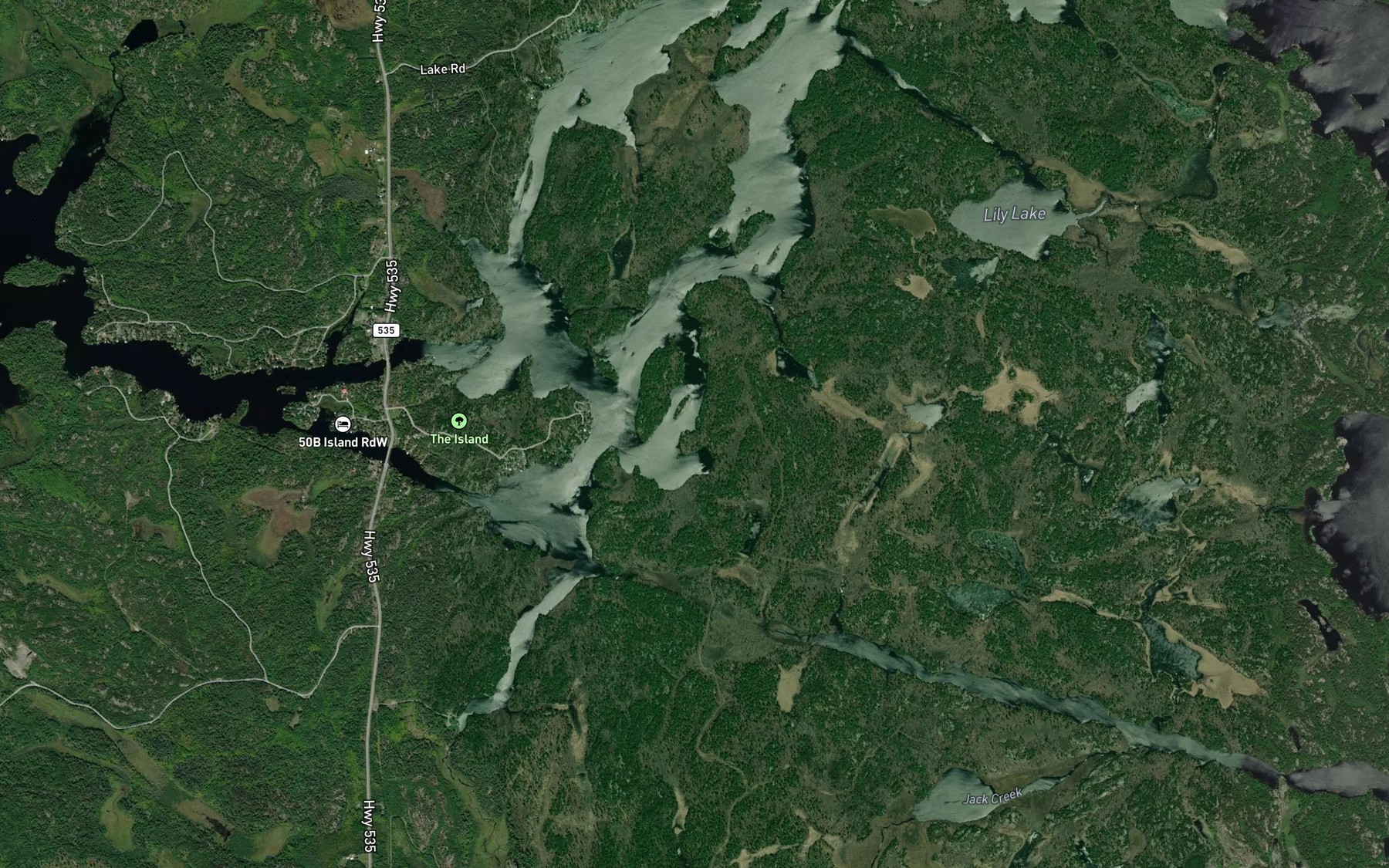 Satellite map of the Black Rock Bay