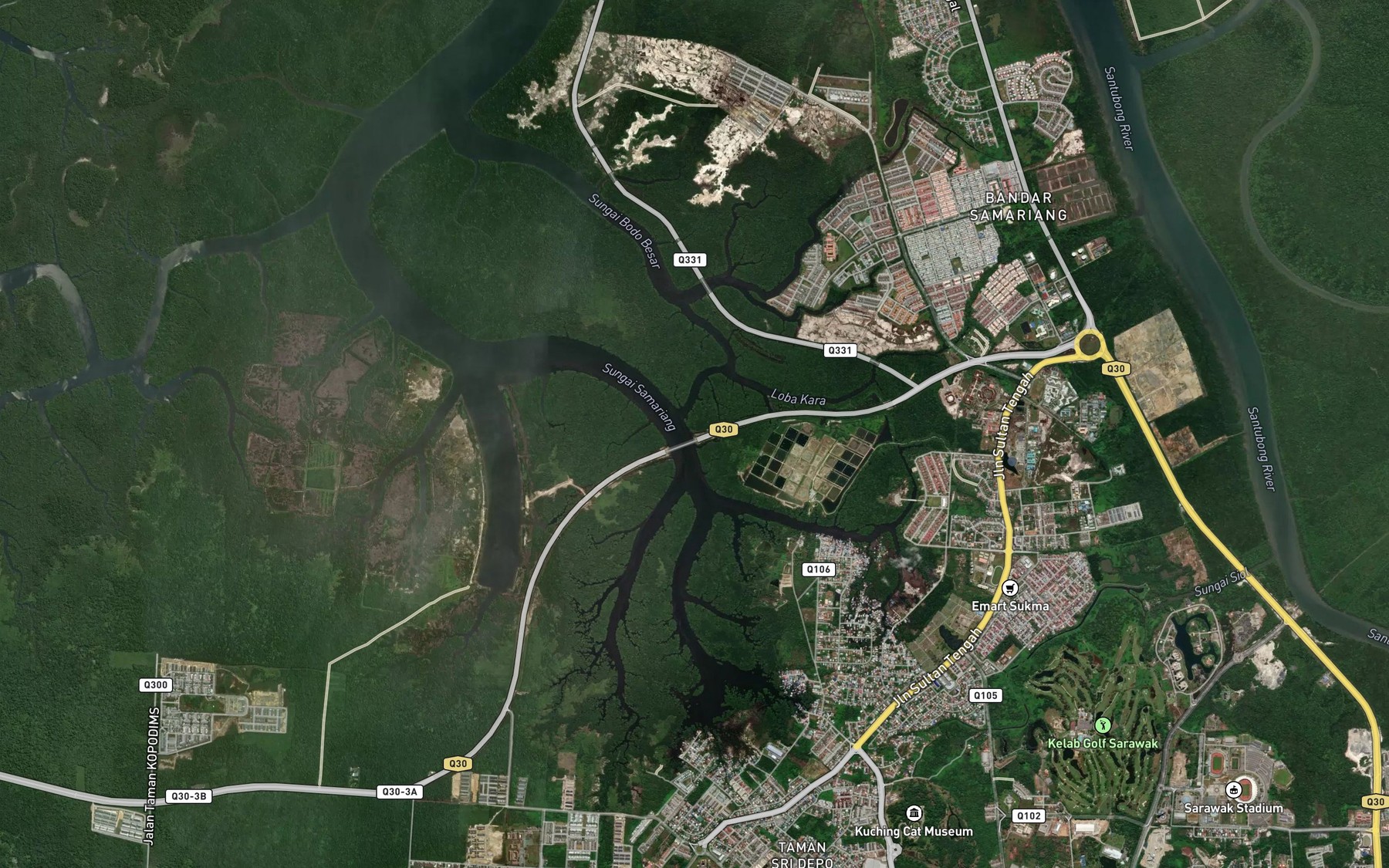 Satellite map of the Loba Kara