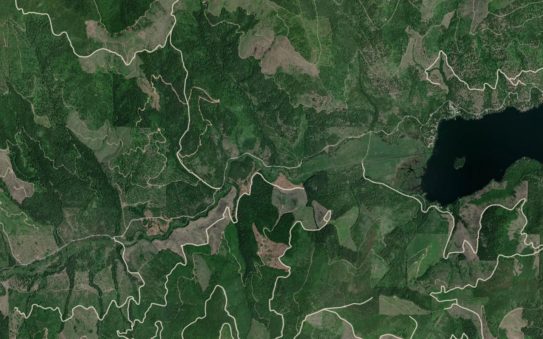 Satellite map of the Dinner Creek