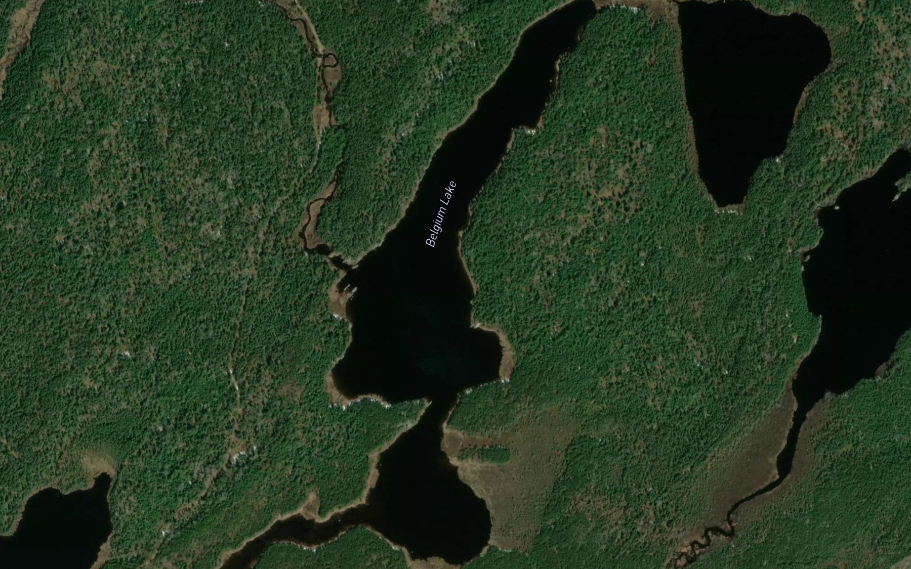 Satellite map of the Belgium Lake