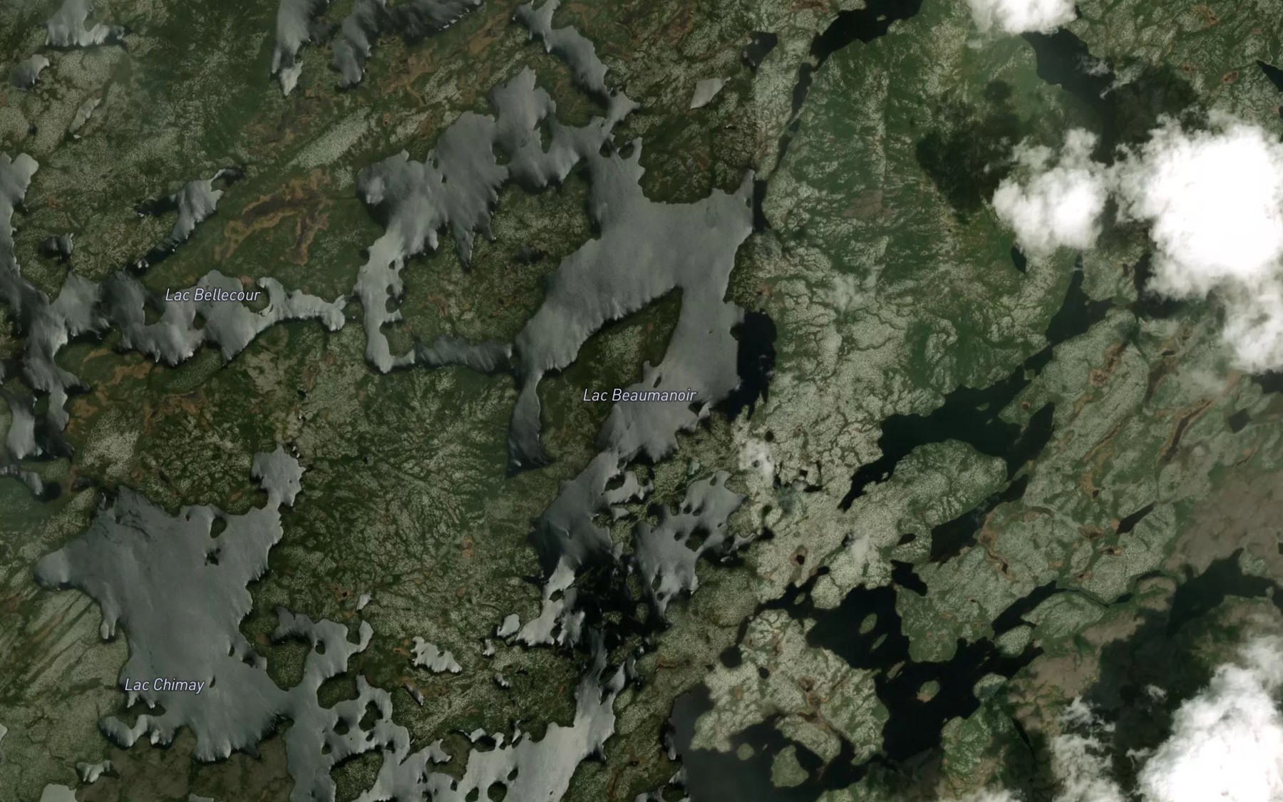 Satellite map of the Lac Beaumanoir