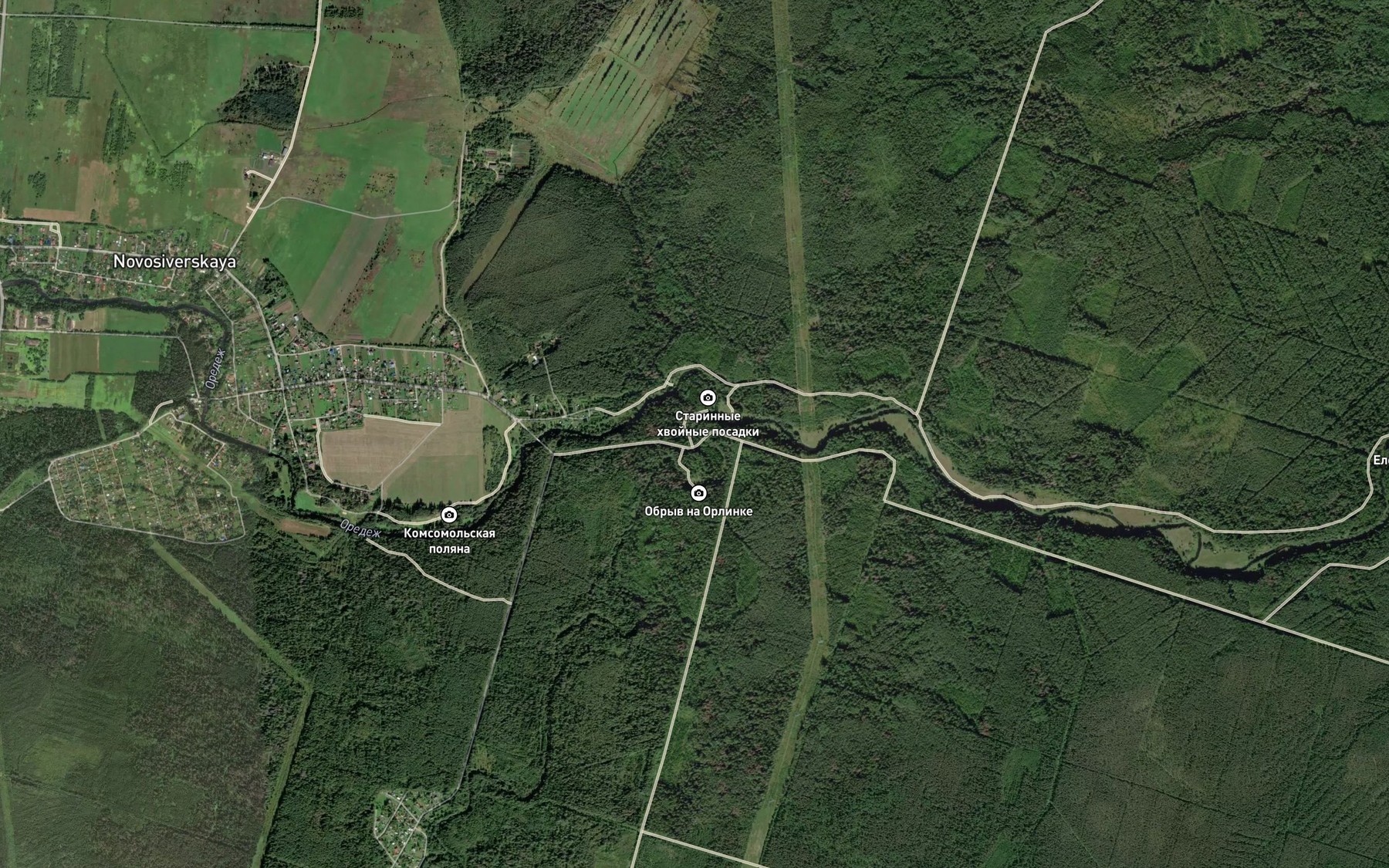 Satellite map of the Orlinka