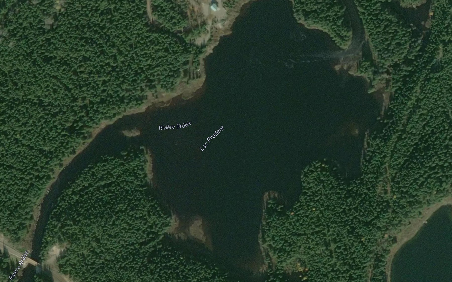 Satellite map of the Lac Prudent