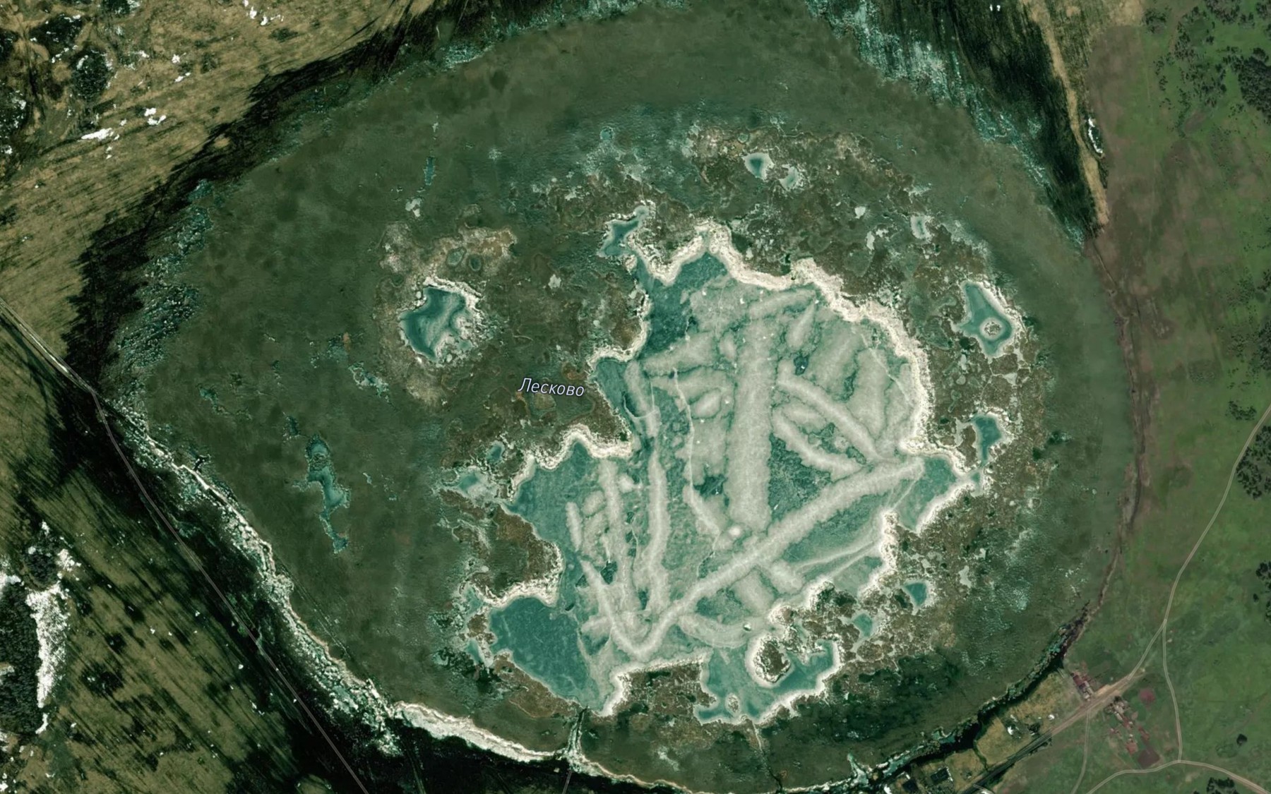 Satellite map of the Ozero Leskovo
