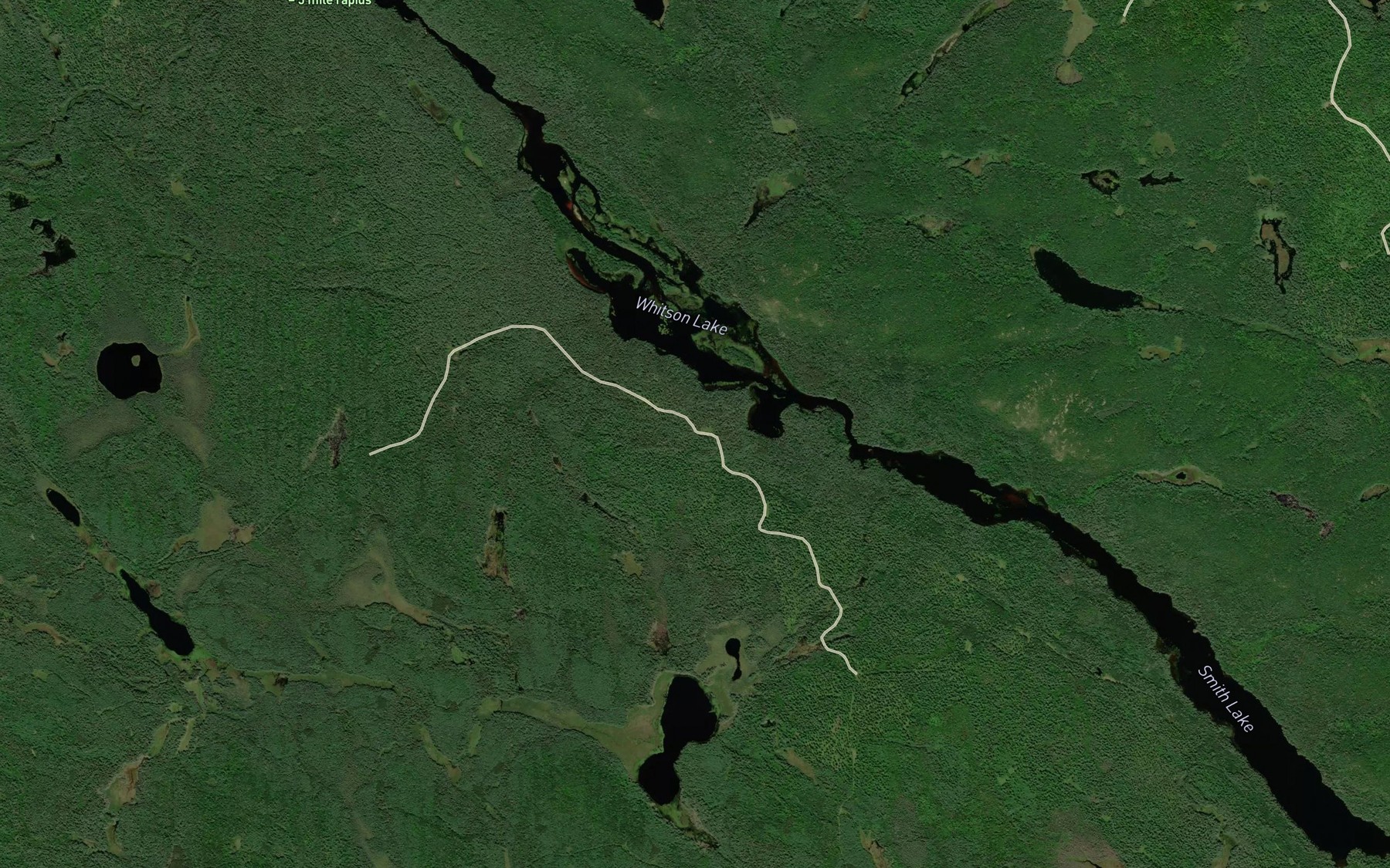 Satellite map of the Louie Creek