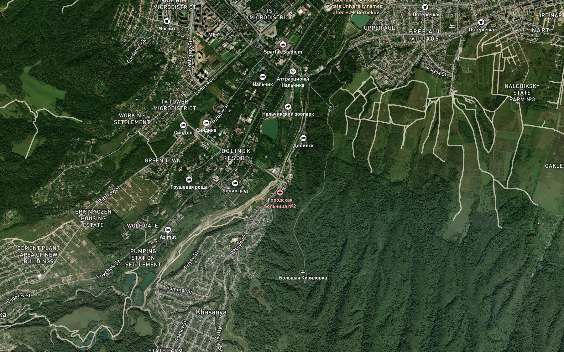 Satellite map of the Nartiya