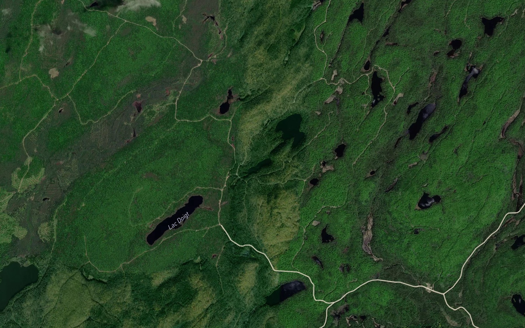 Satellite map of the Lac Cote