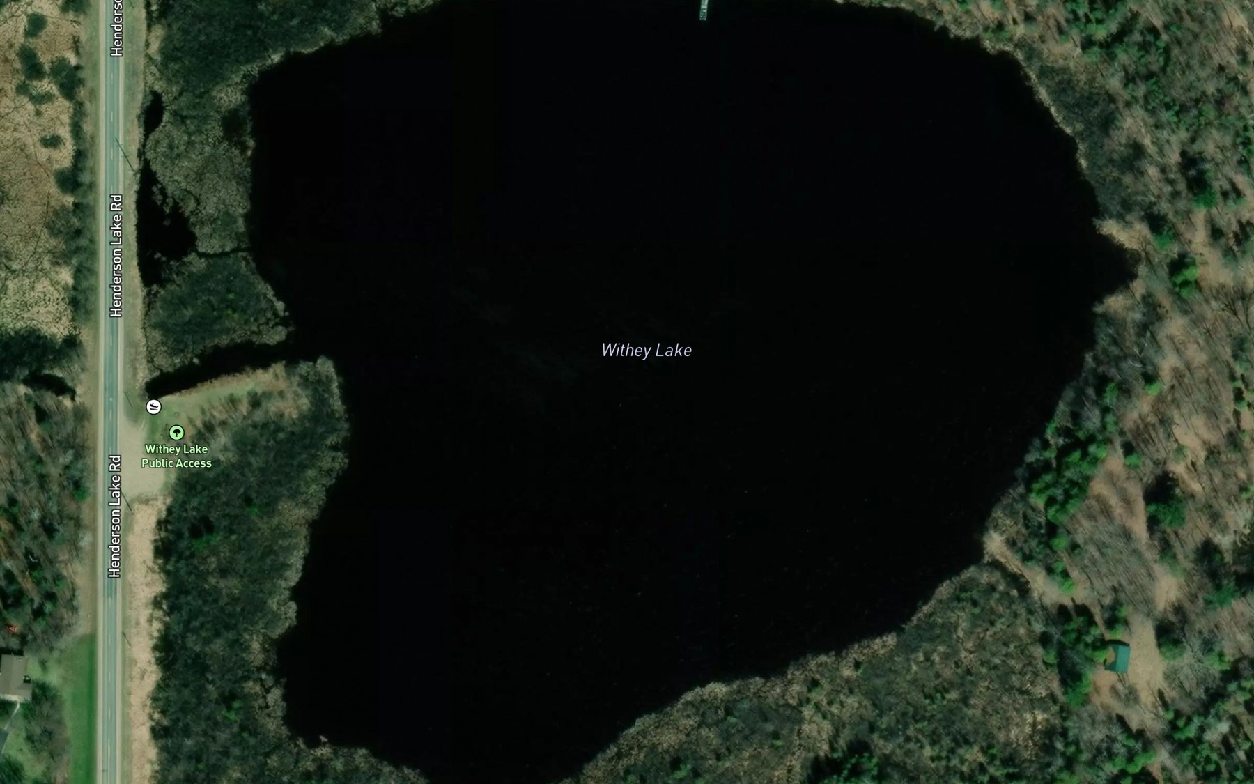 Satellite map of the Withey Lake