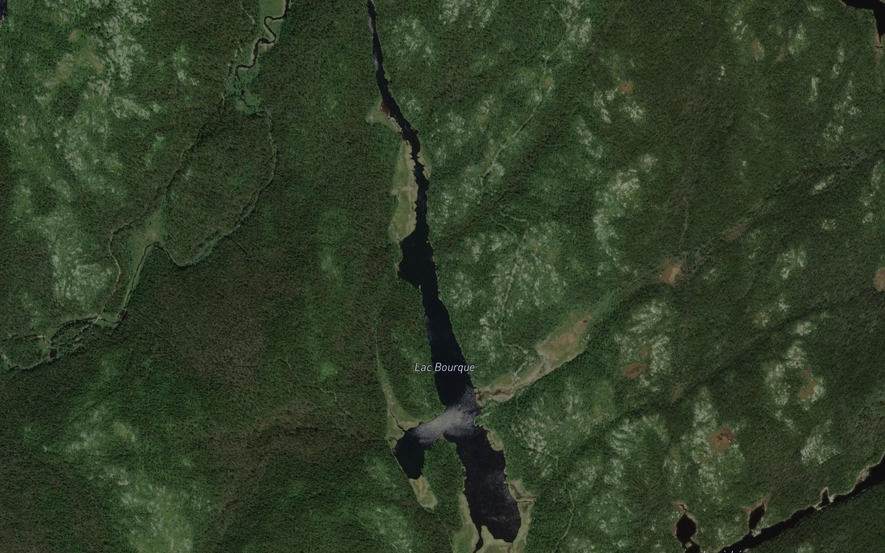 Satellite map of the Lac Bourque