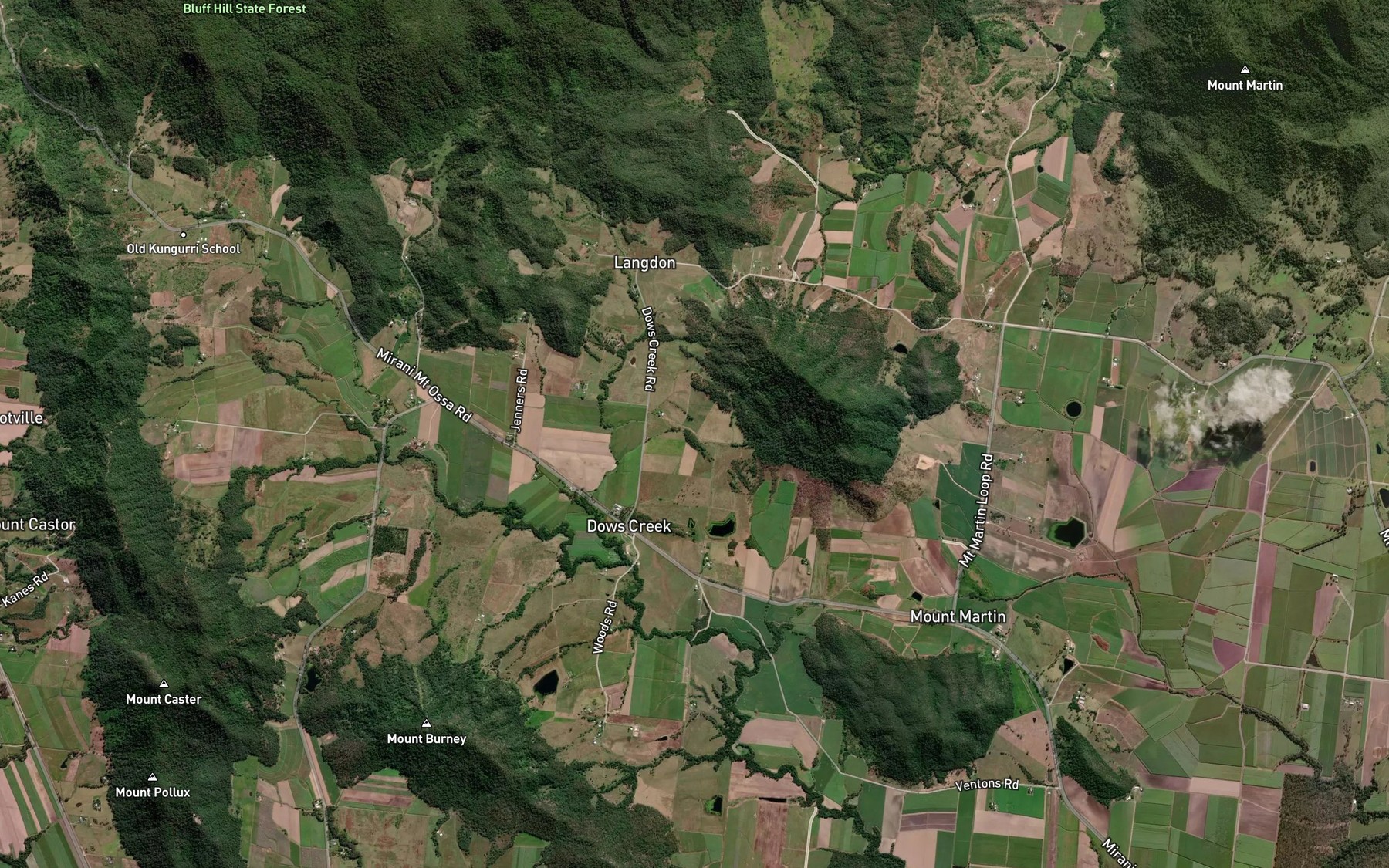 Satellite map of the Coopers Gully