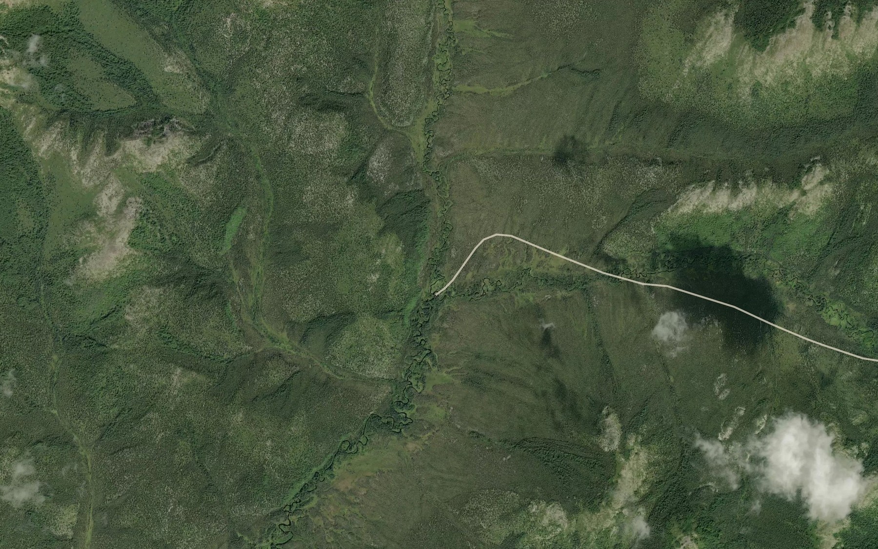 Satellite map of the North Fork Otter Creek