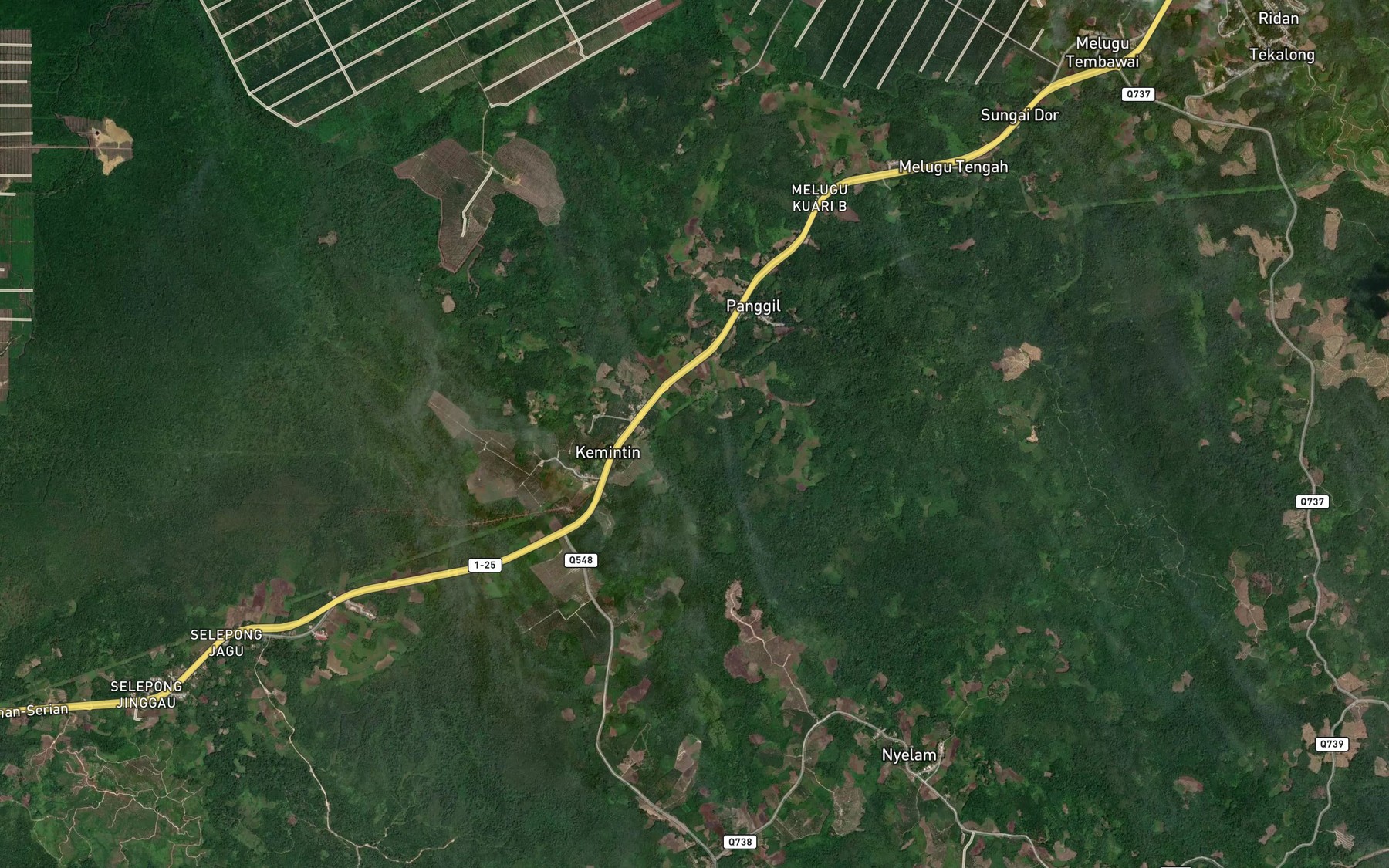 Satellite map of the Sungai Entubong