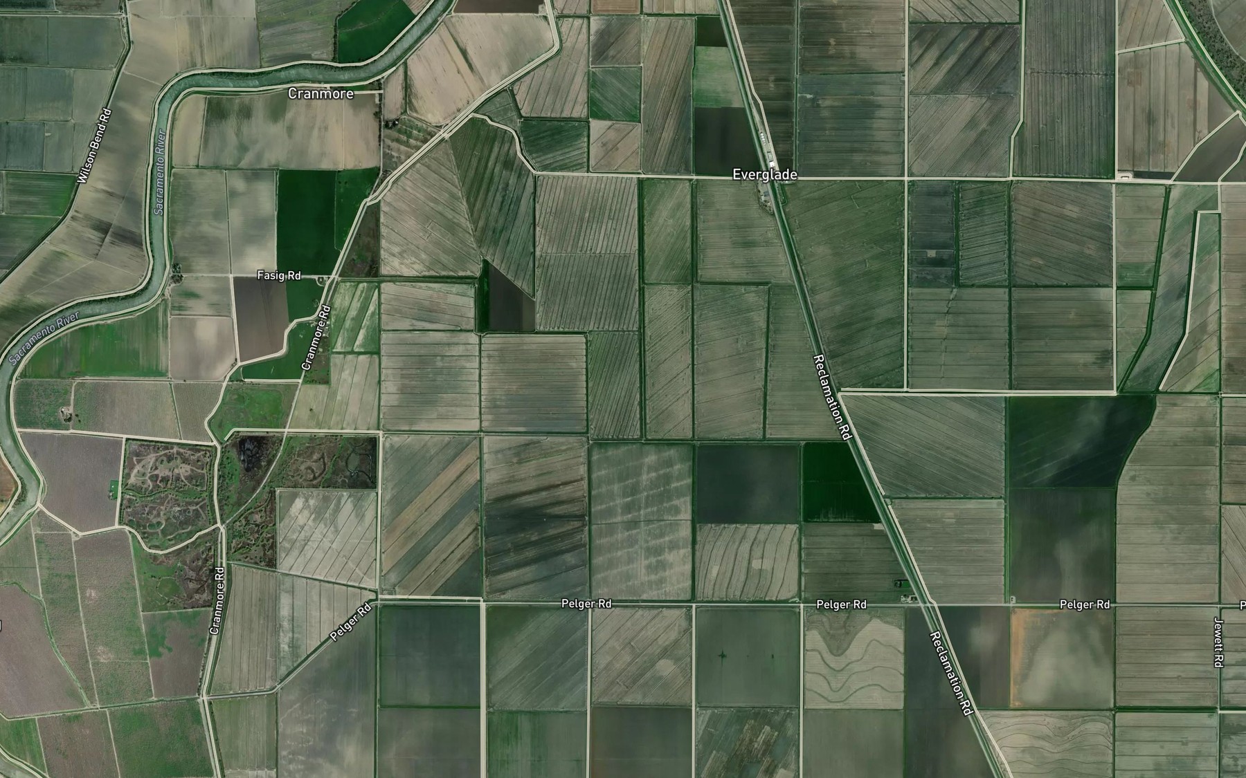 Satellite map of the Hog Lake (historical)