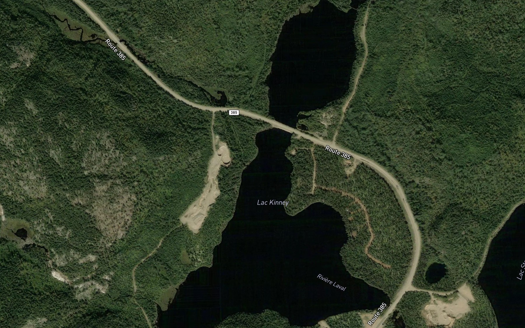 Satellite map of the Lac Kinney