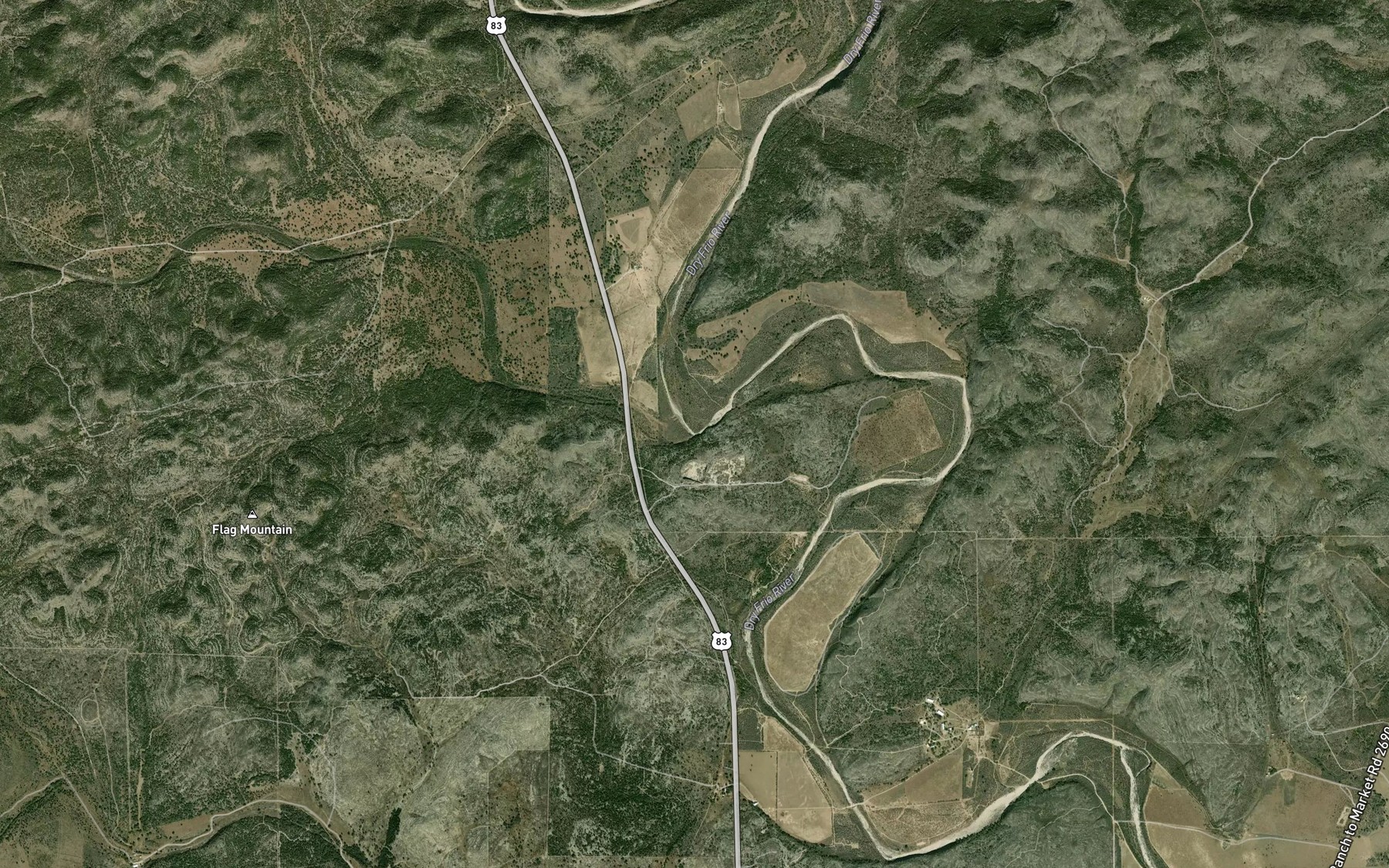 Satellite map of the Deep Creek
