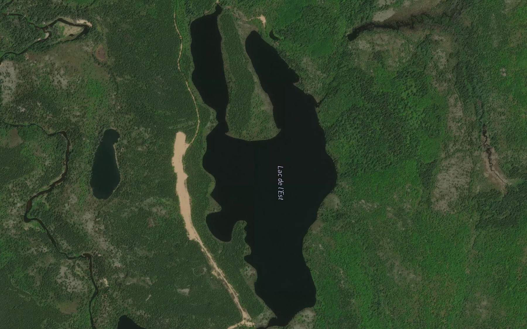 Satellite map of the Lac de l'Est