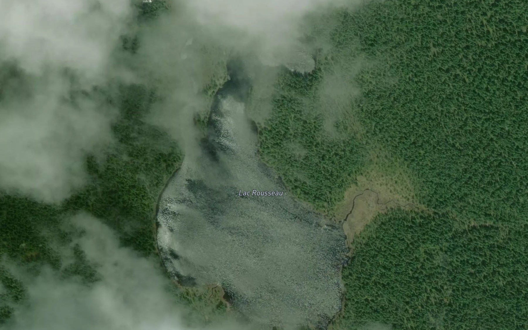Satellite map of the Lac Rousseau