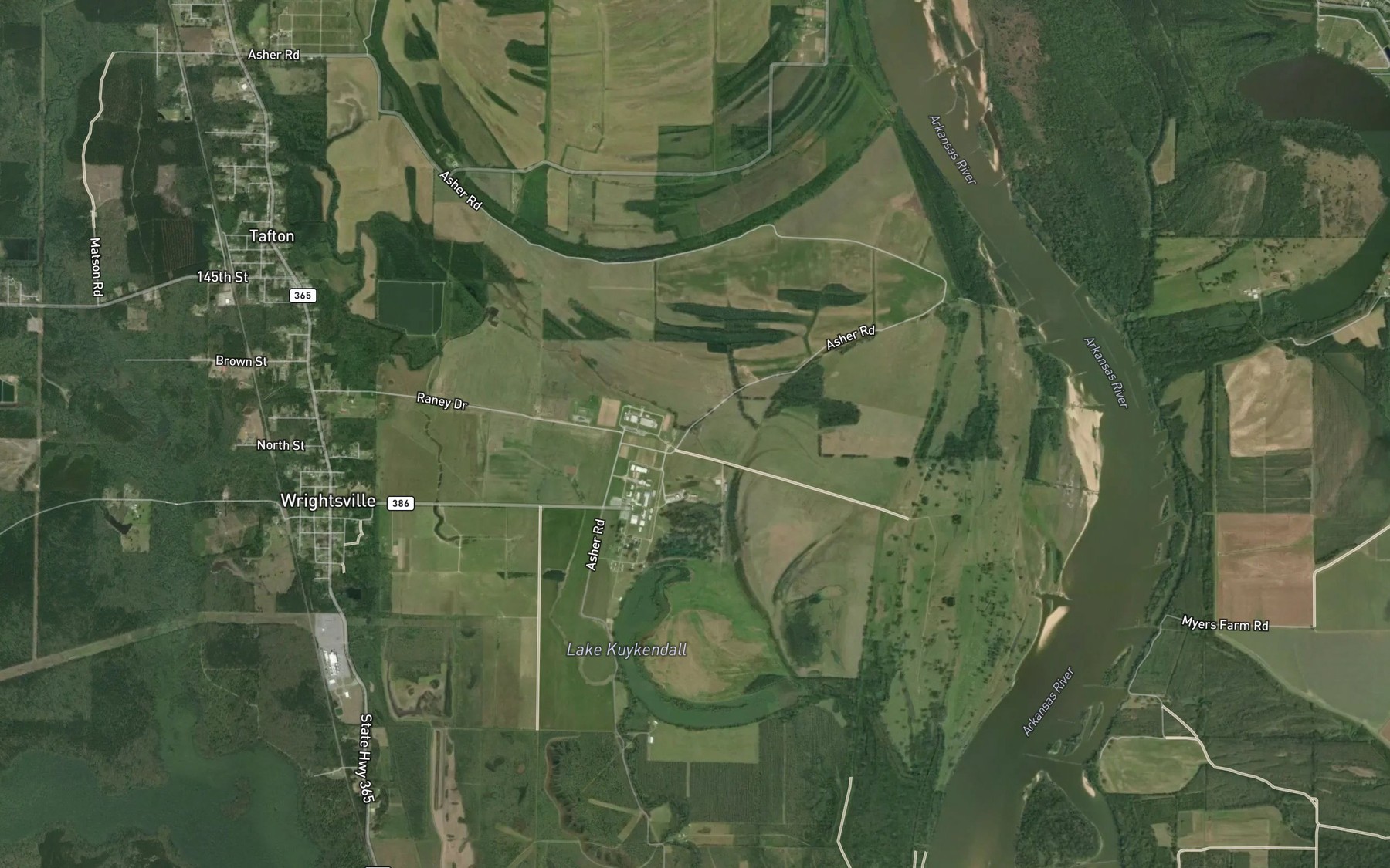 Satellite map of the Round Hole