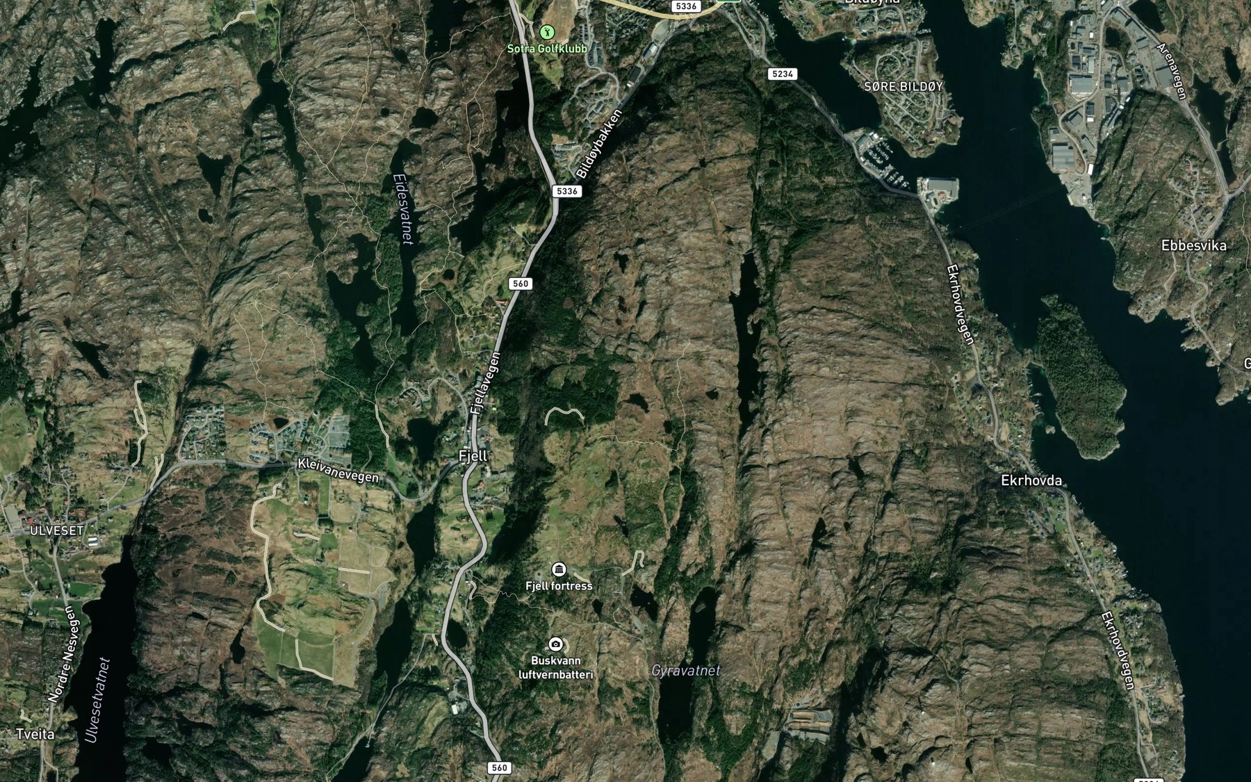 Satellite map of the Vardafjellstjorna