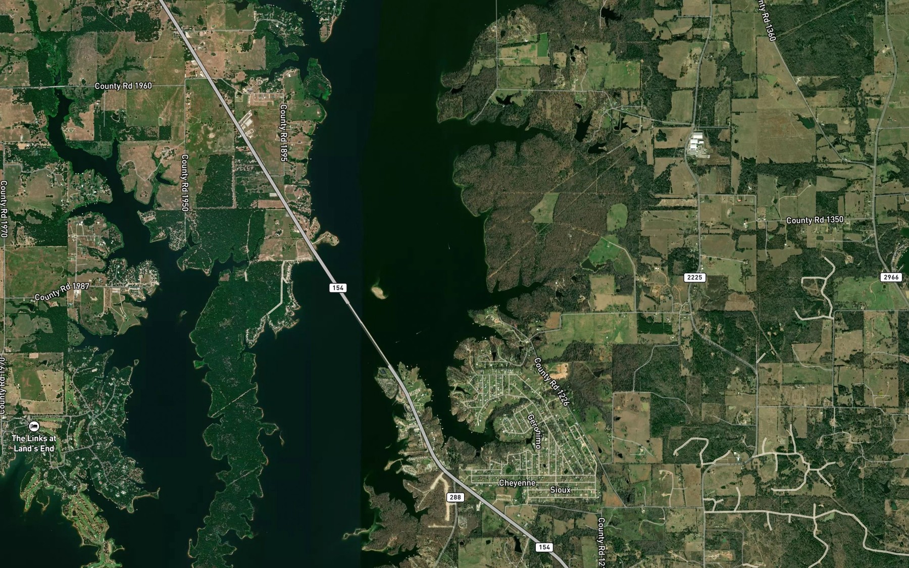 Satellite map of the Taylor Branch