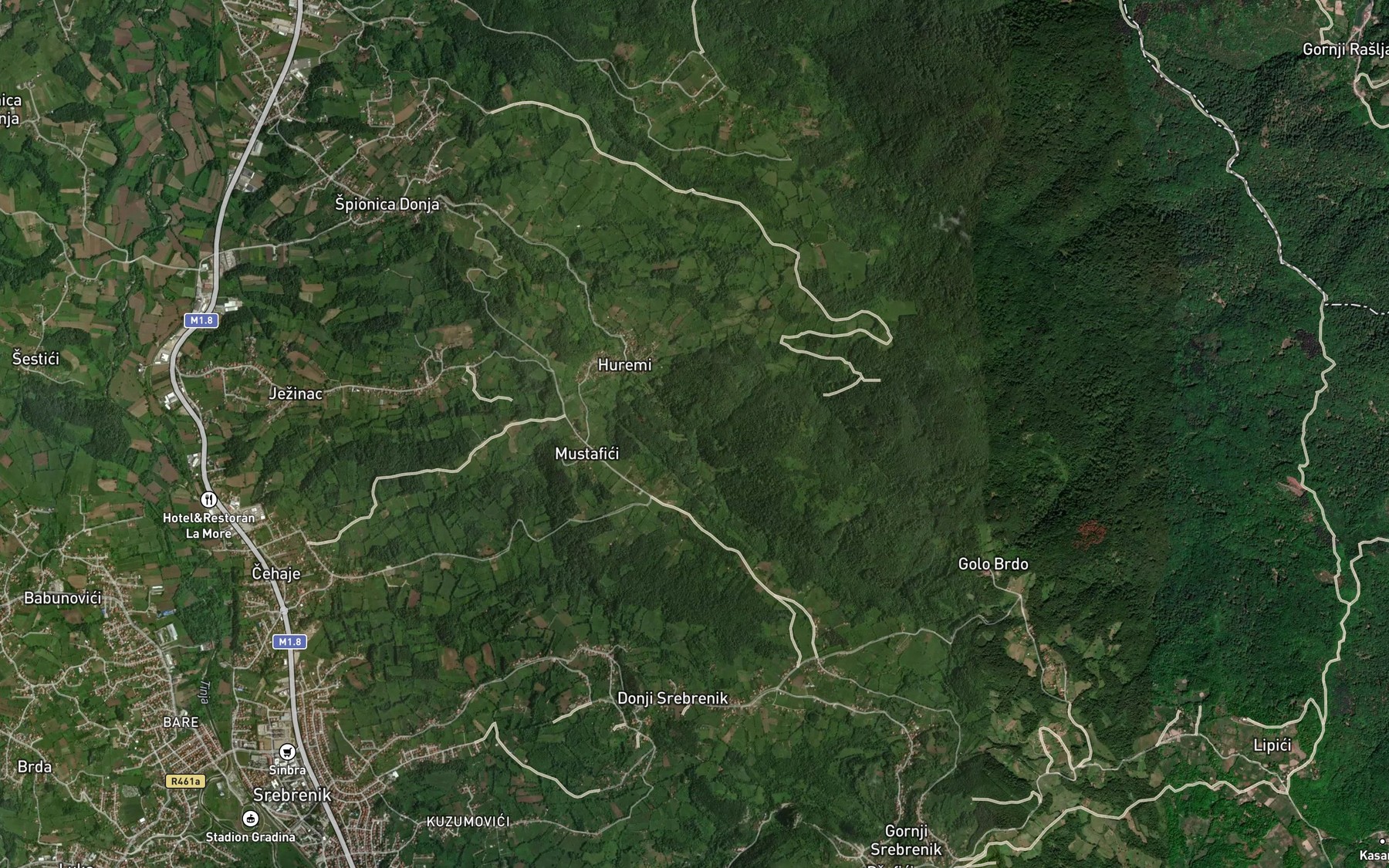 Satellite map of the Dubokovac