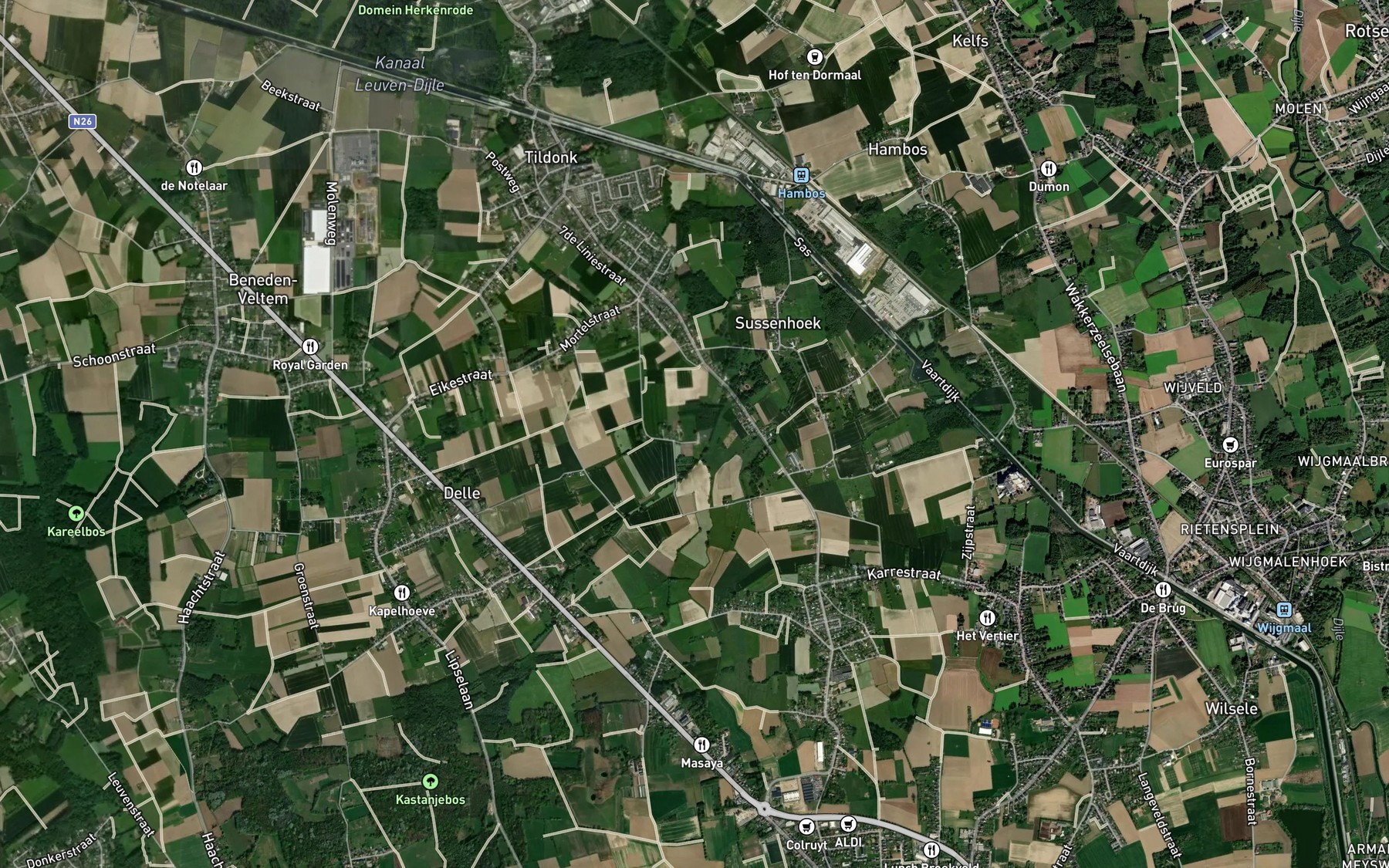 Satellite map of the Lipsebeek