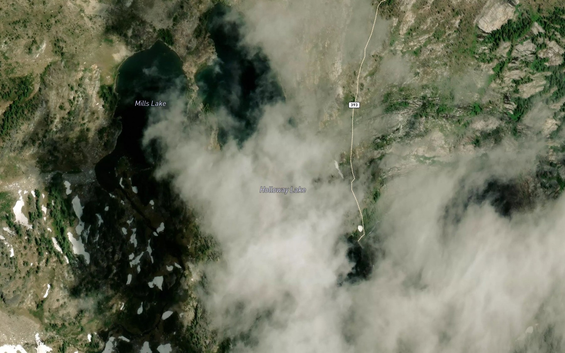 Satellite map of the Holloway Lake