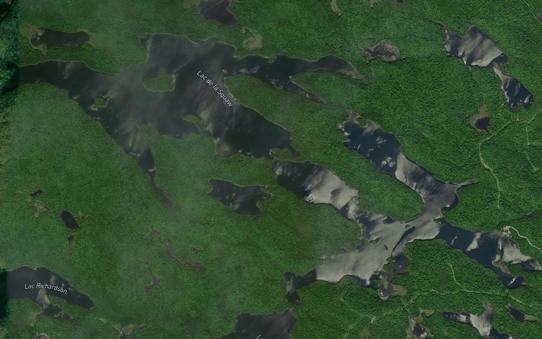 Satellite map of the Lac de la Squaw