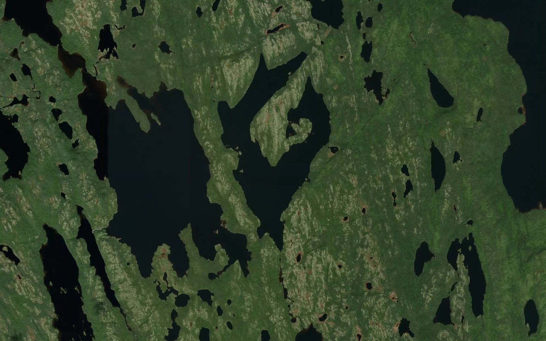 Satellite map of the Lac Pinet
