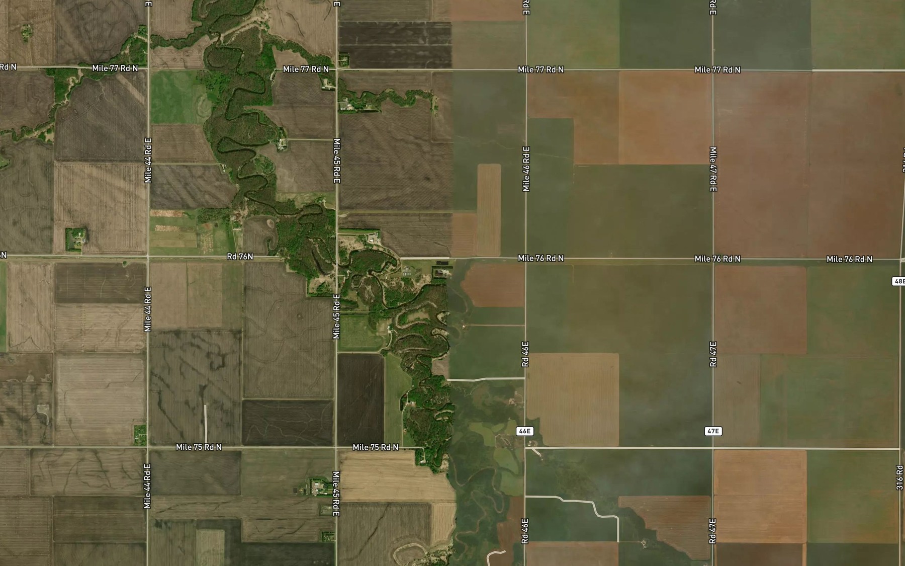 Satellite map of the Bachman East Drain