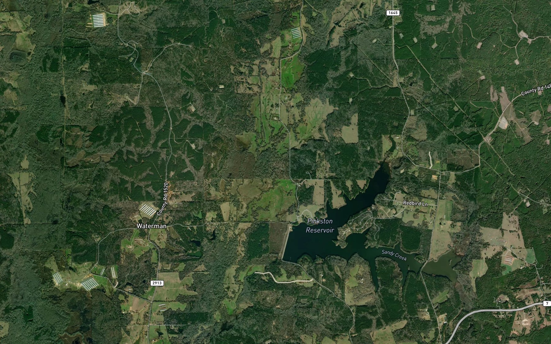 Satellite map of the Poor Joe Creek