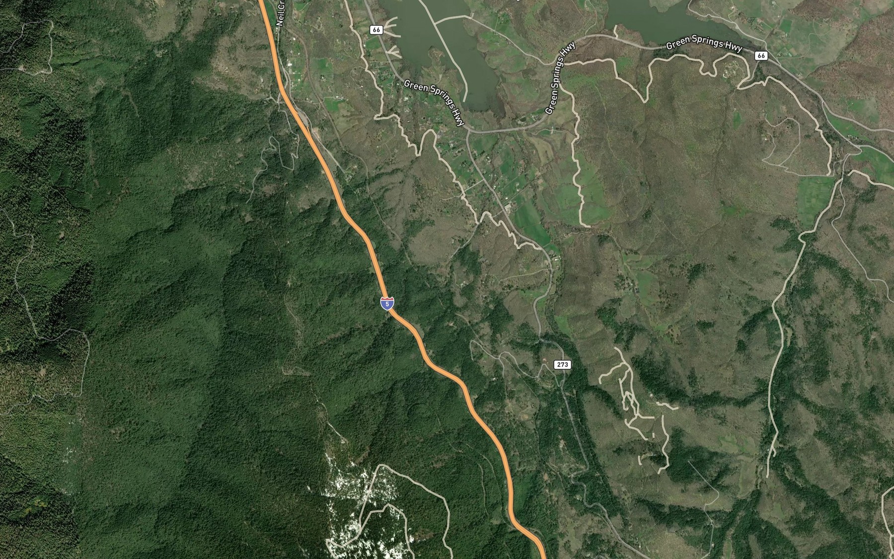 Satellite map of the North Fork Barron Creek