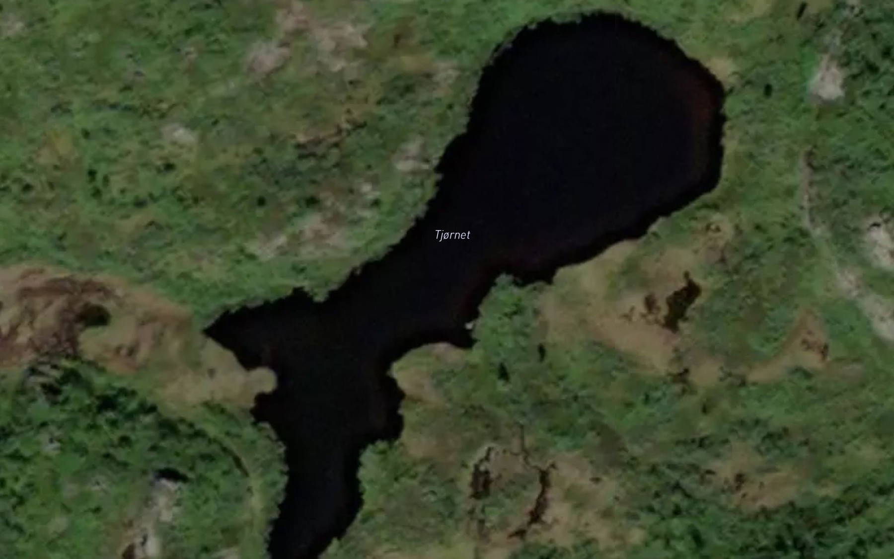 Satellite map of the Tjornet