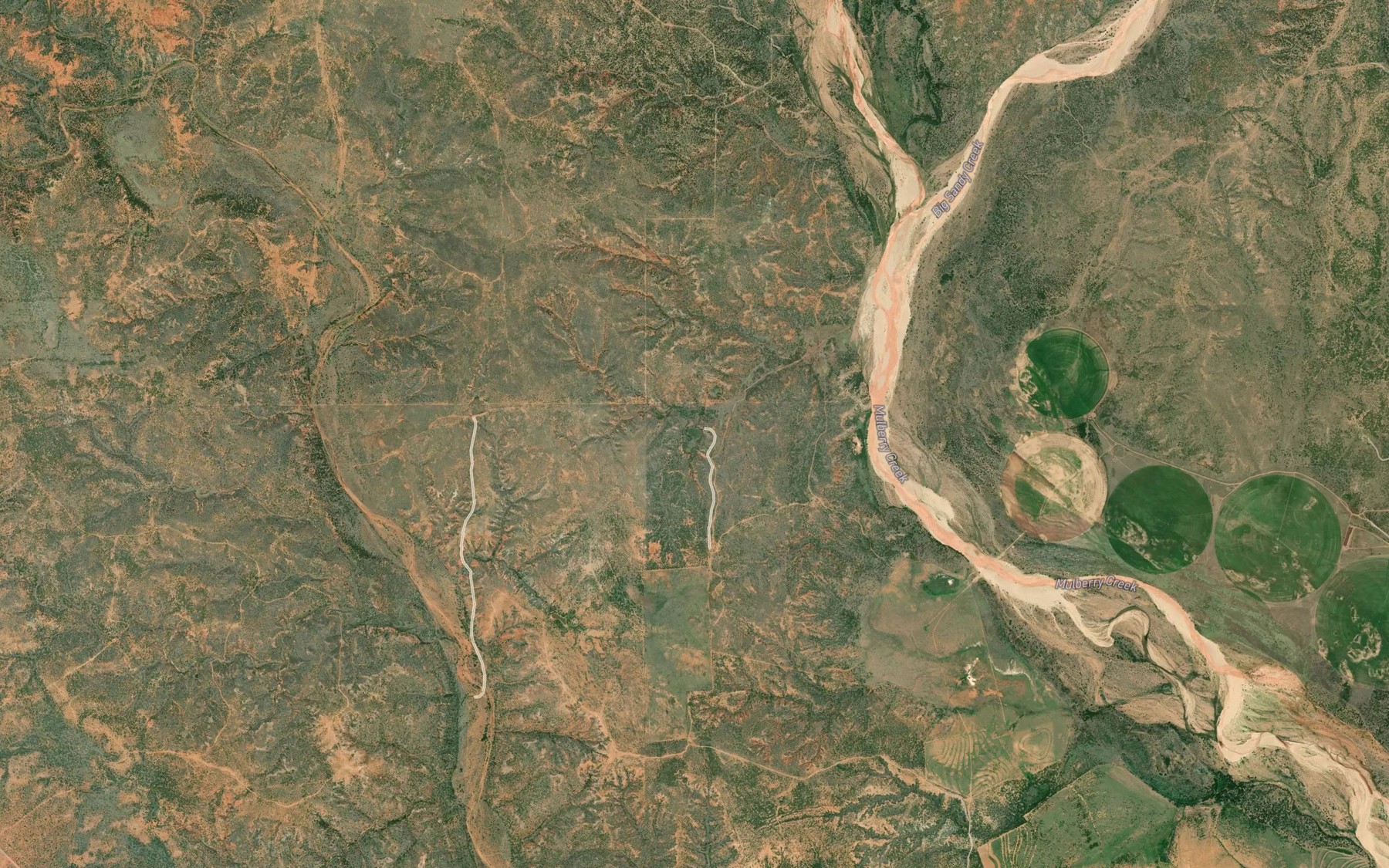 Satellite map of the Sink Lake