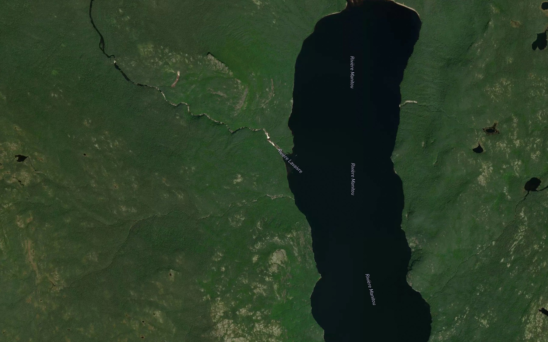 Satellite map of the Riviere Lavaivre