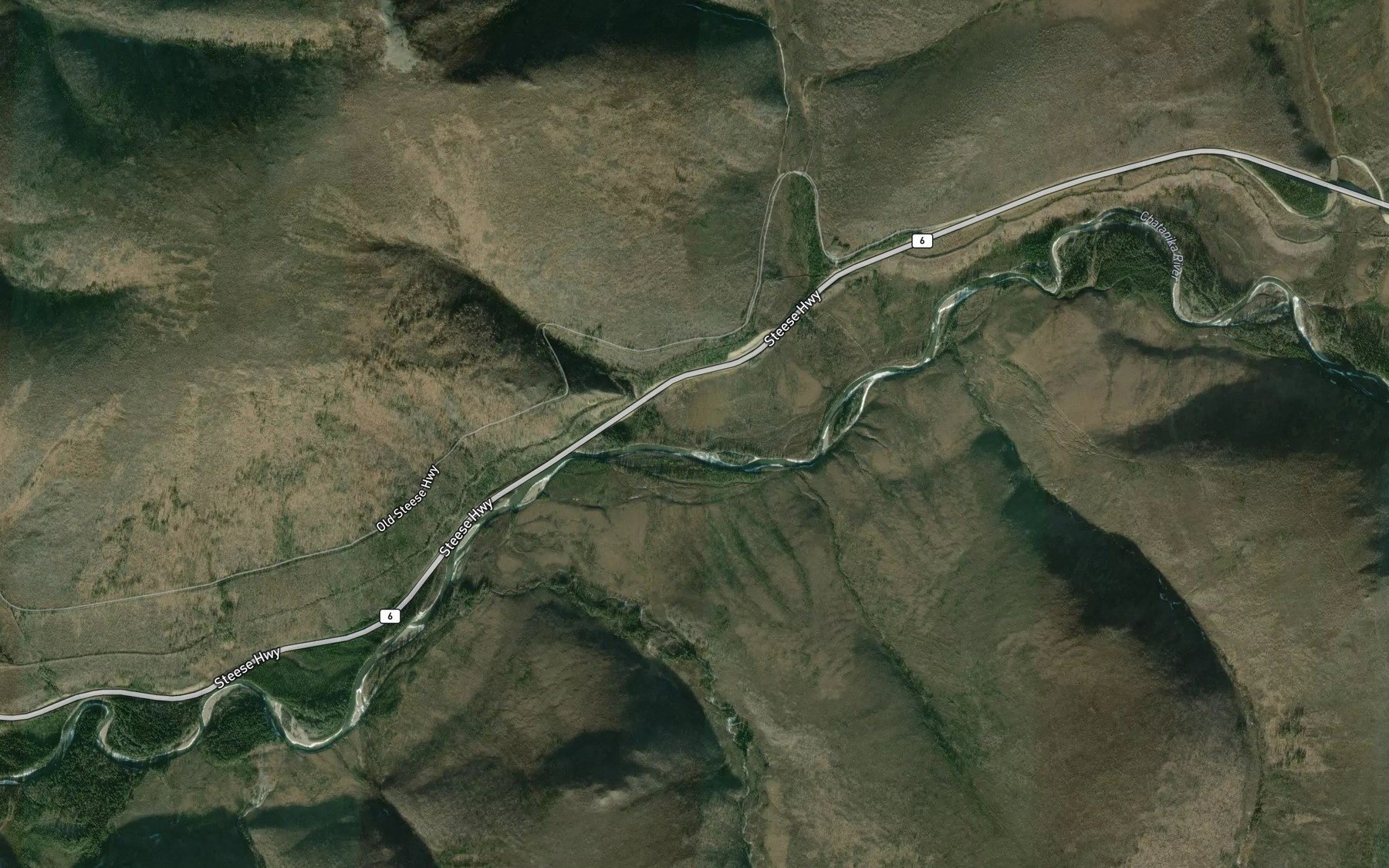 Satellite map of the Little Caribou Creek