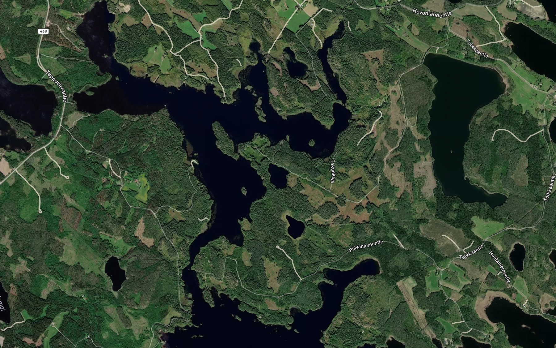 Satellite map of the Valkeislampi